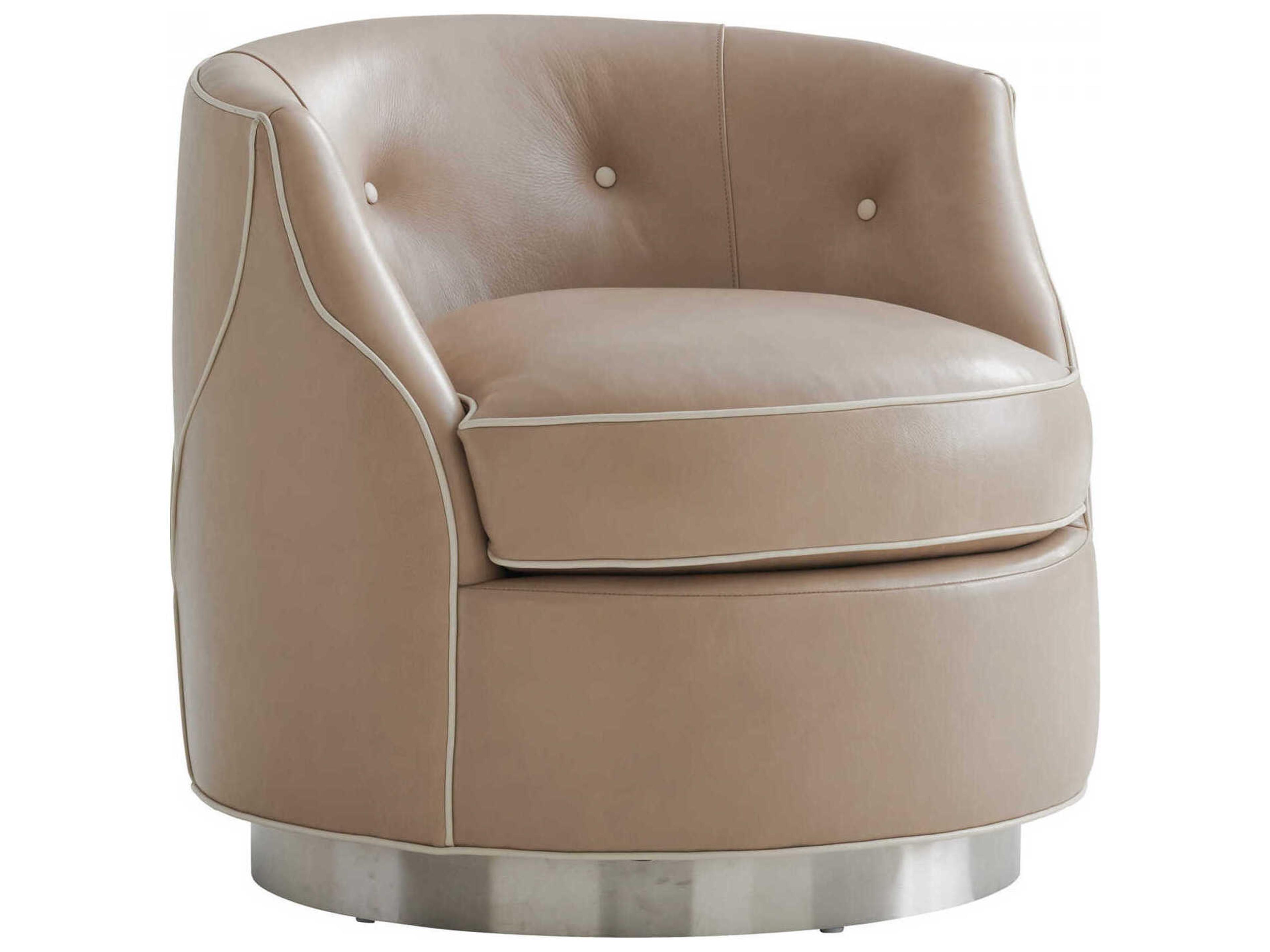 Avondale Swivel Leather Accent Chair