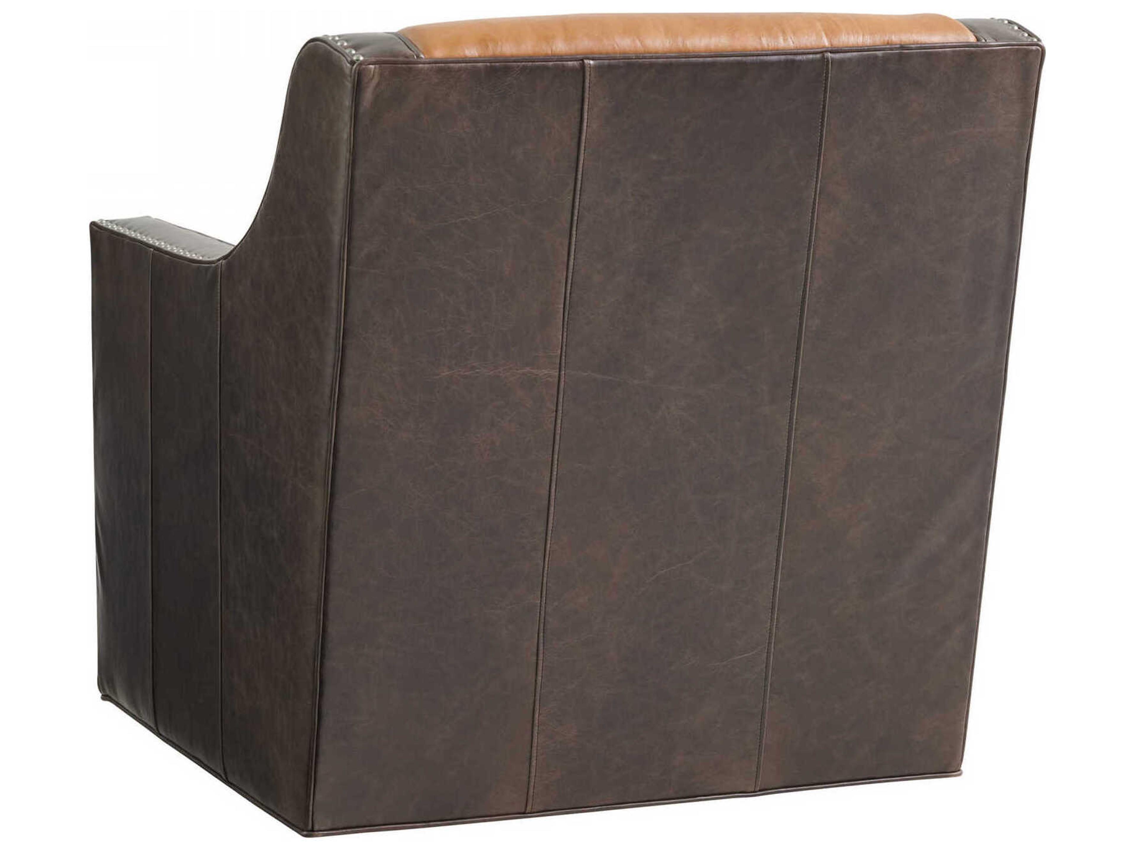 Lexington Silverado Swivel Leather Accent Chair