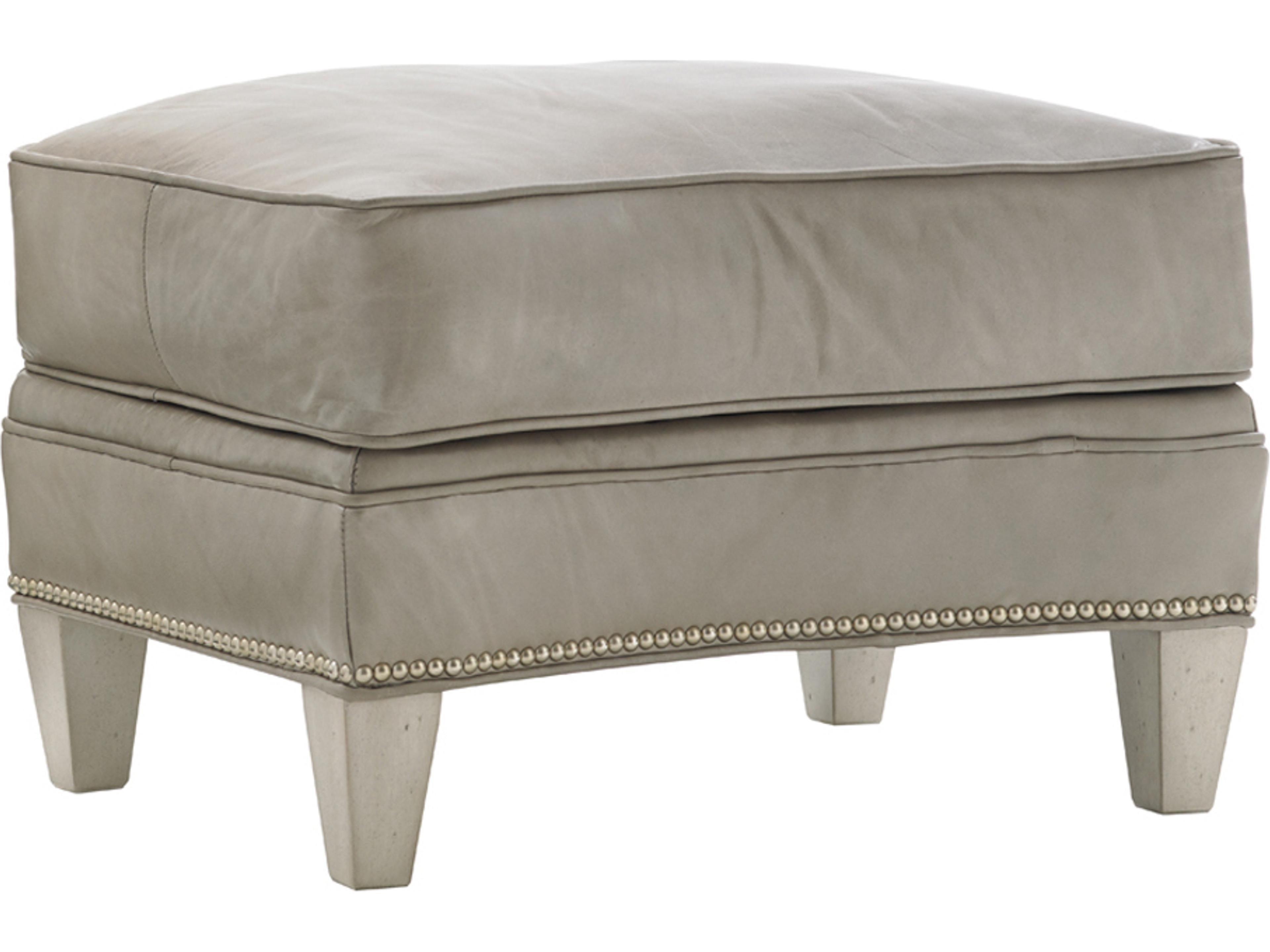 Oyster Bay Bayville Leather Ottoman