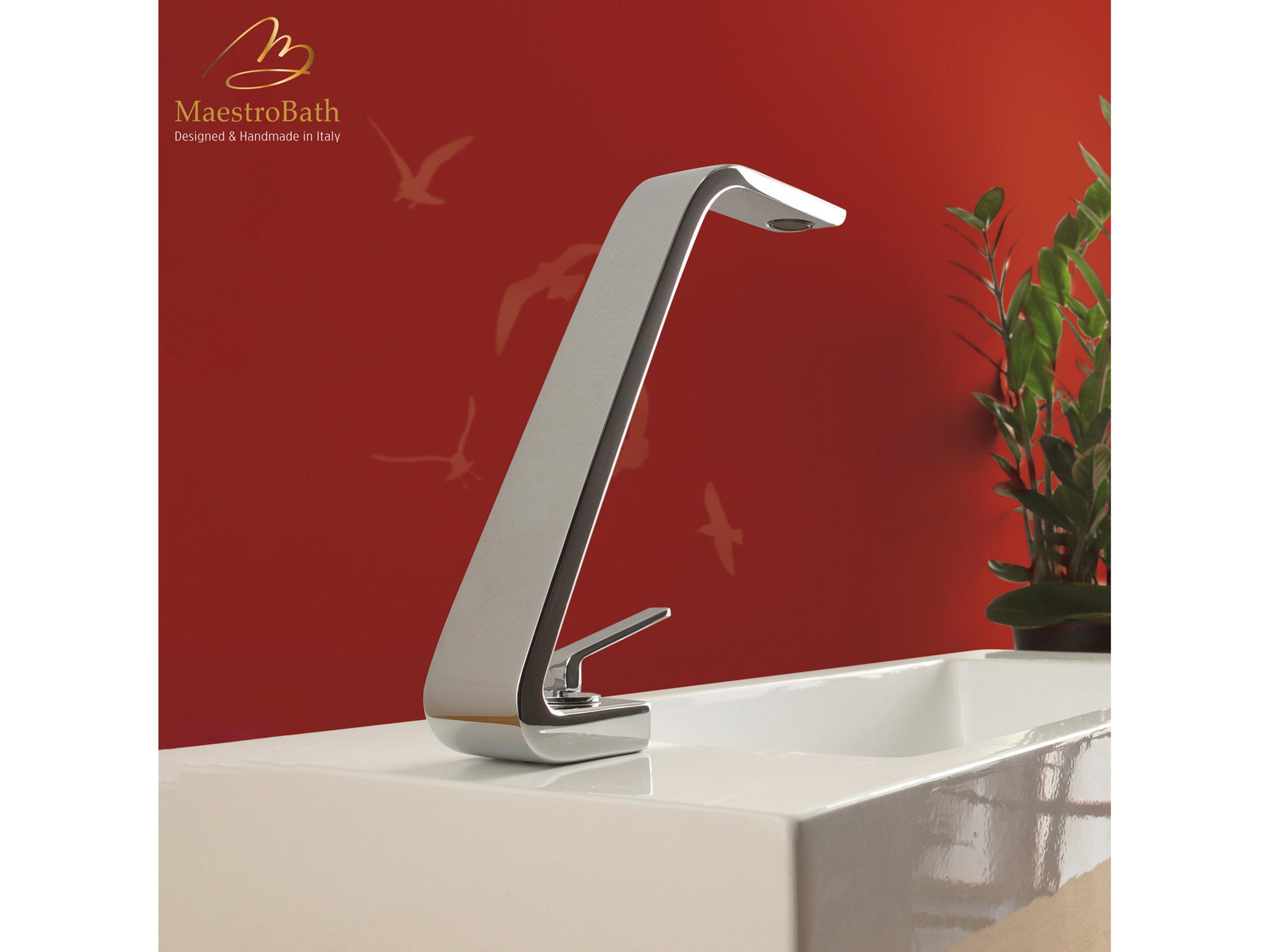 Lussuria Single Handle Bathroom Sink Faucet  Polished Chrome  Low