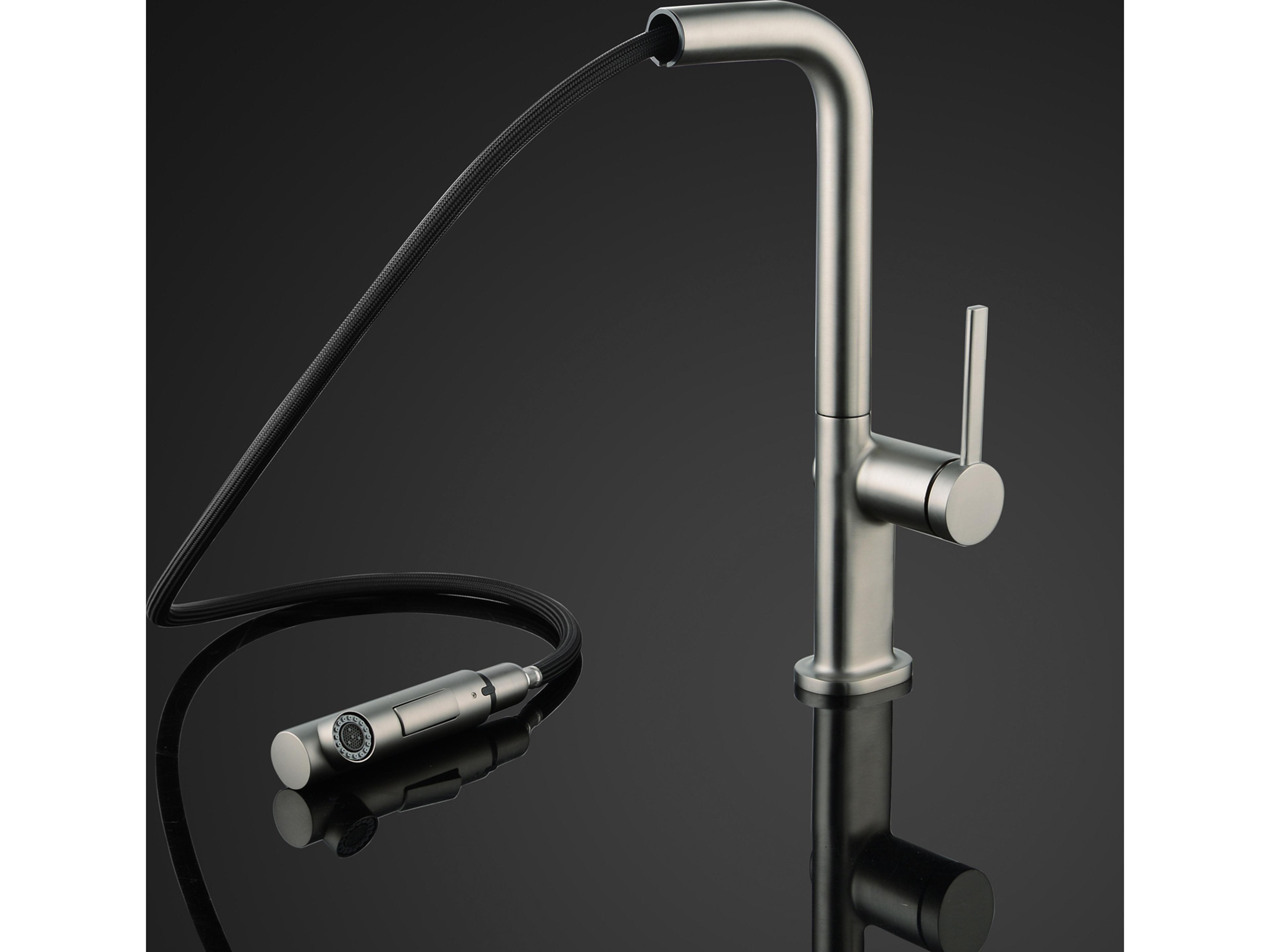 Maestro BathMeraviglia Modern Kitchen Faucet with 2 Jets  Brushed Nickel