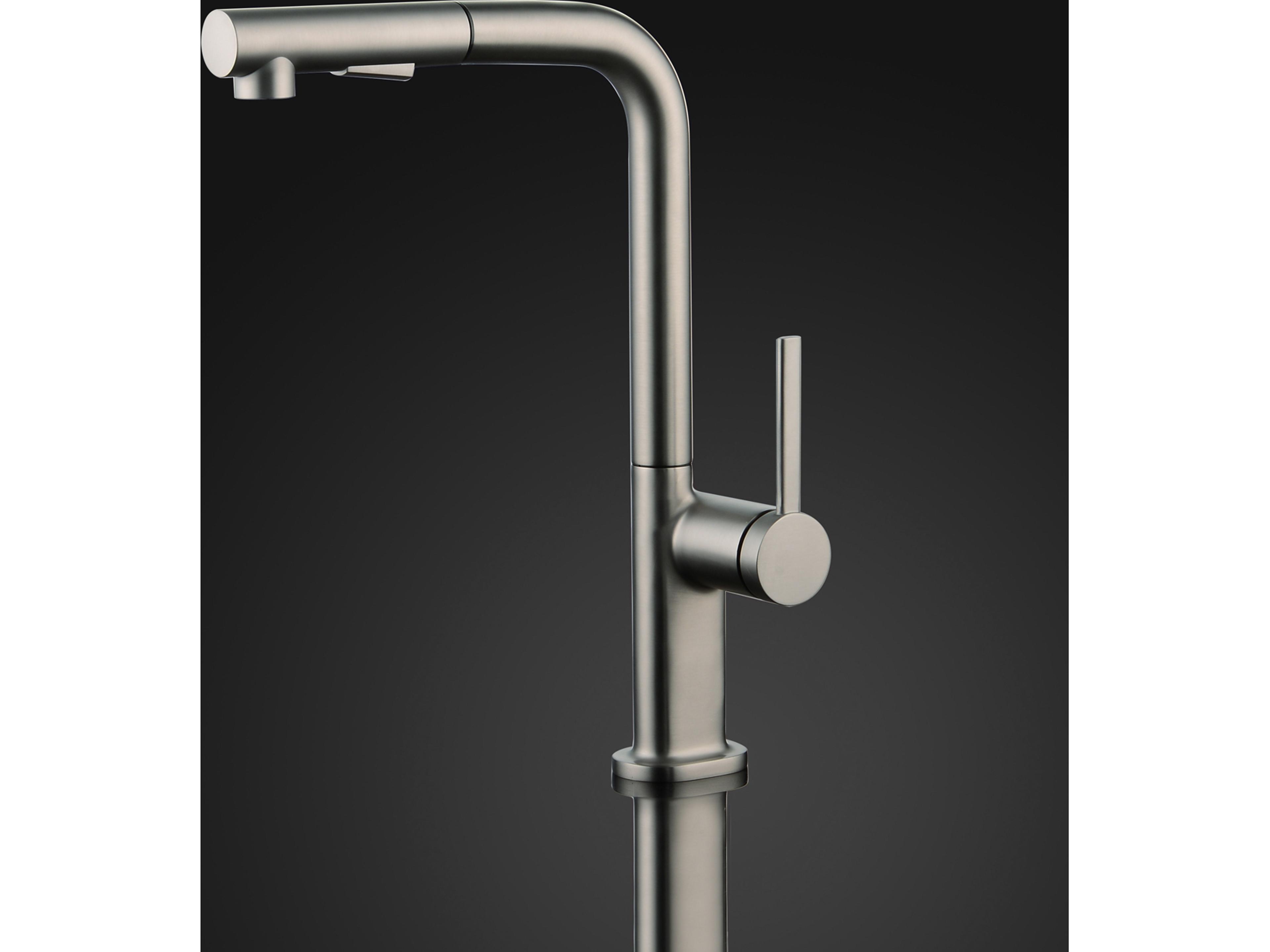Maestro BathMeraviglia Modern Kitchen Faucet with 2 Jets  Brushed Nickel