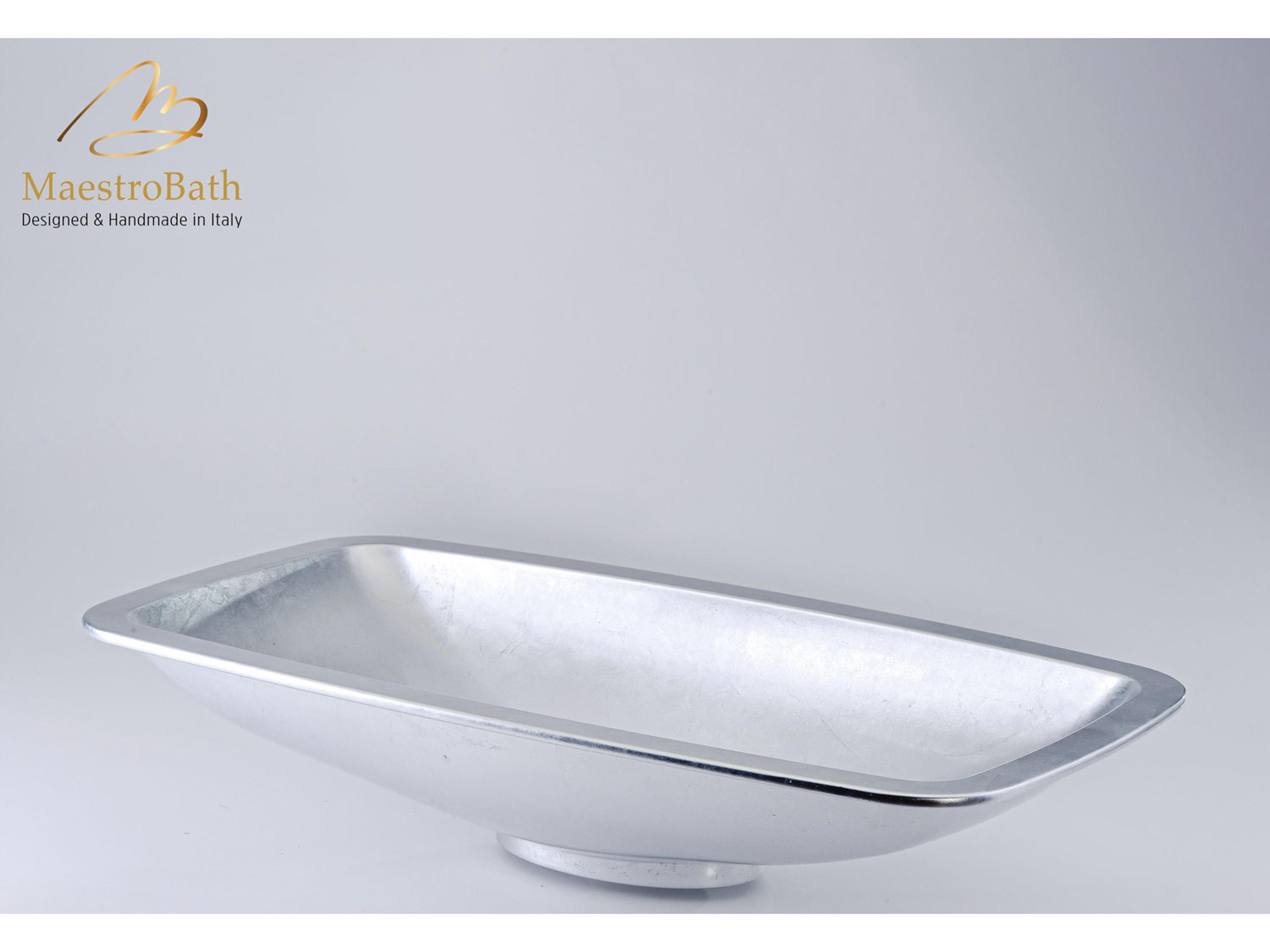 Maestro BathRisplenda Bathroom Sink  Silver Leaf