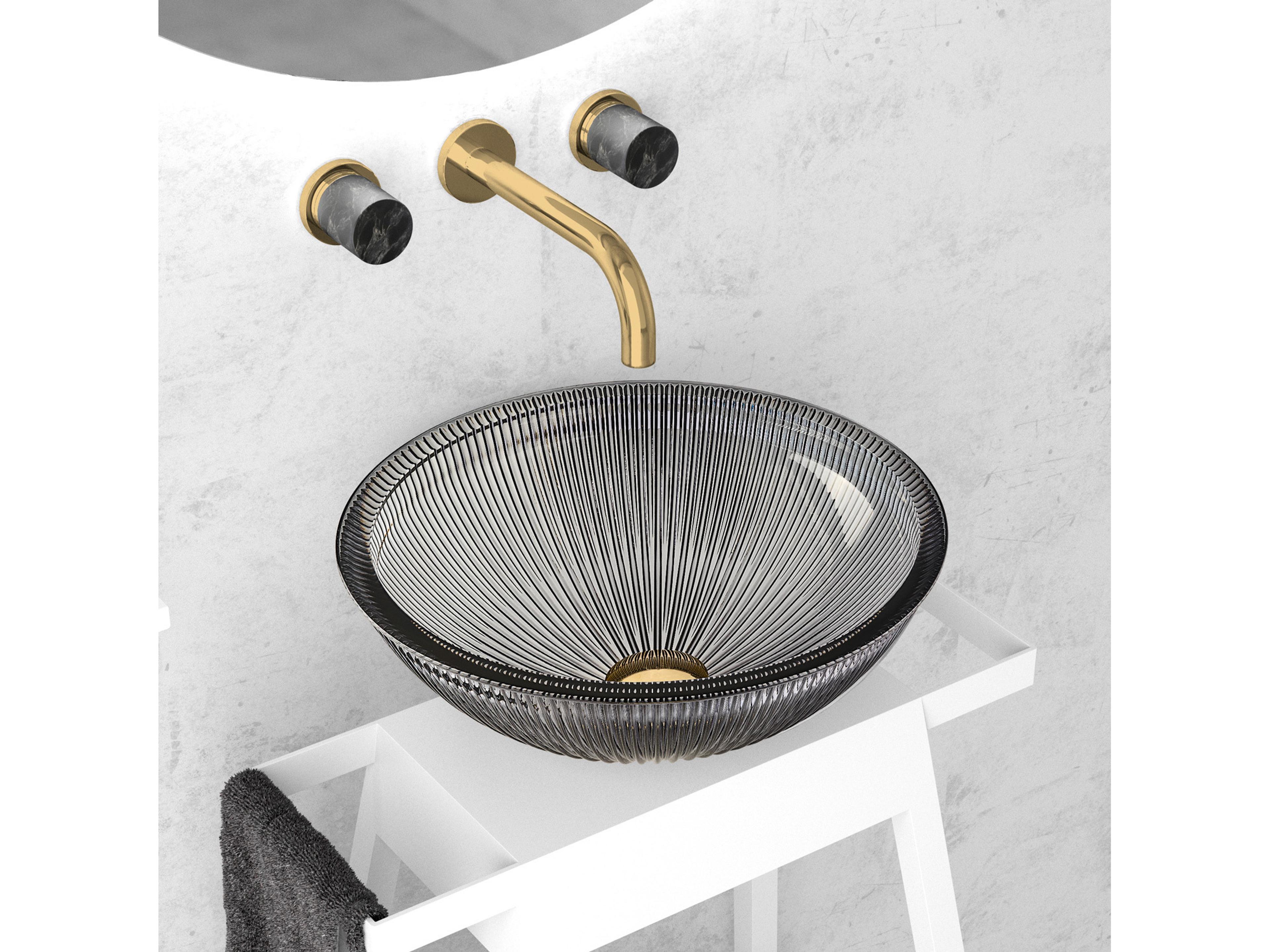 Maestro BathAllegrezza Luxury Round Vessel Sink  Black