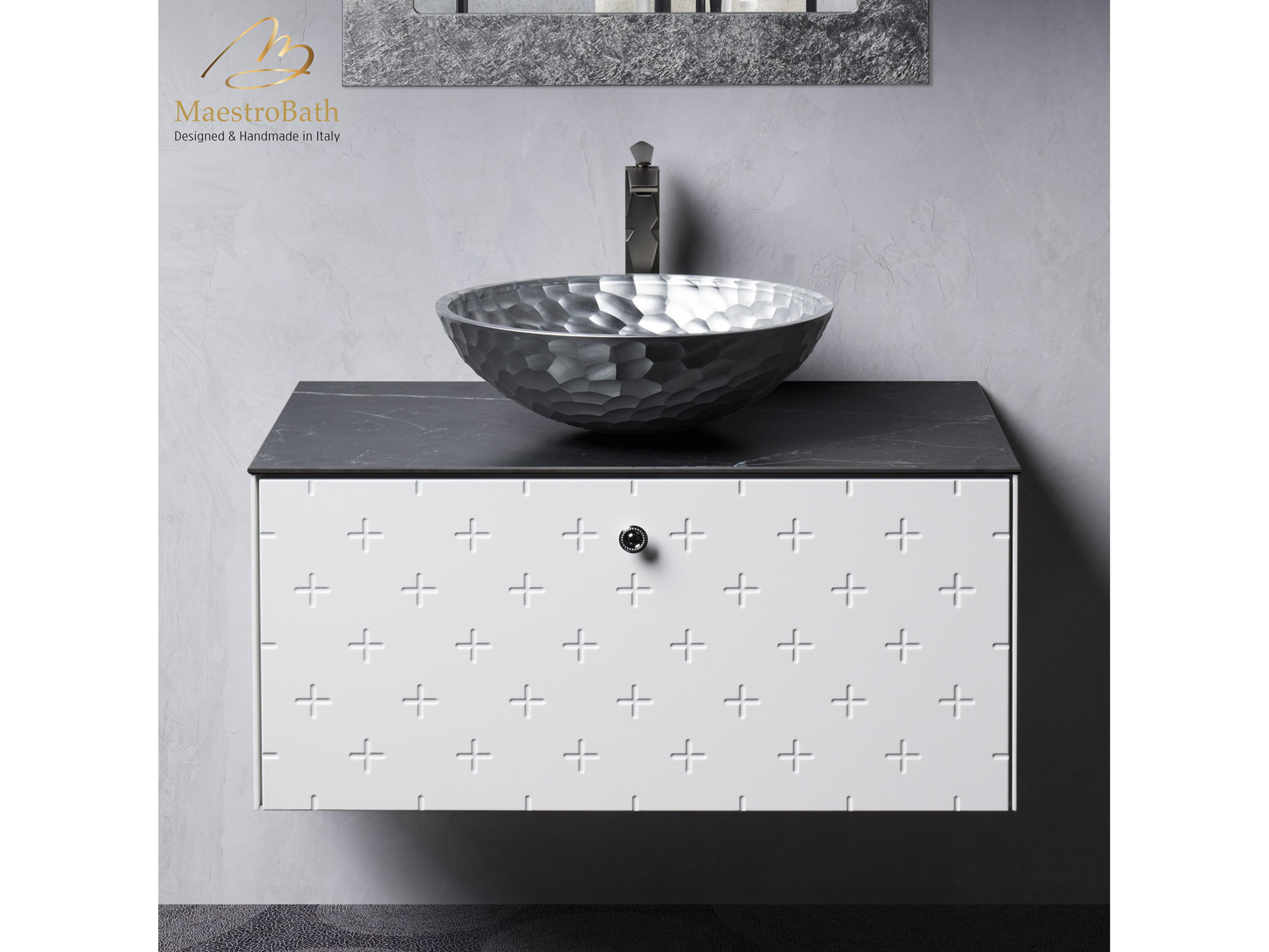Maestro BathPoesia Modern Bathroom Vanity  White  32