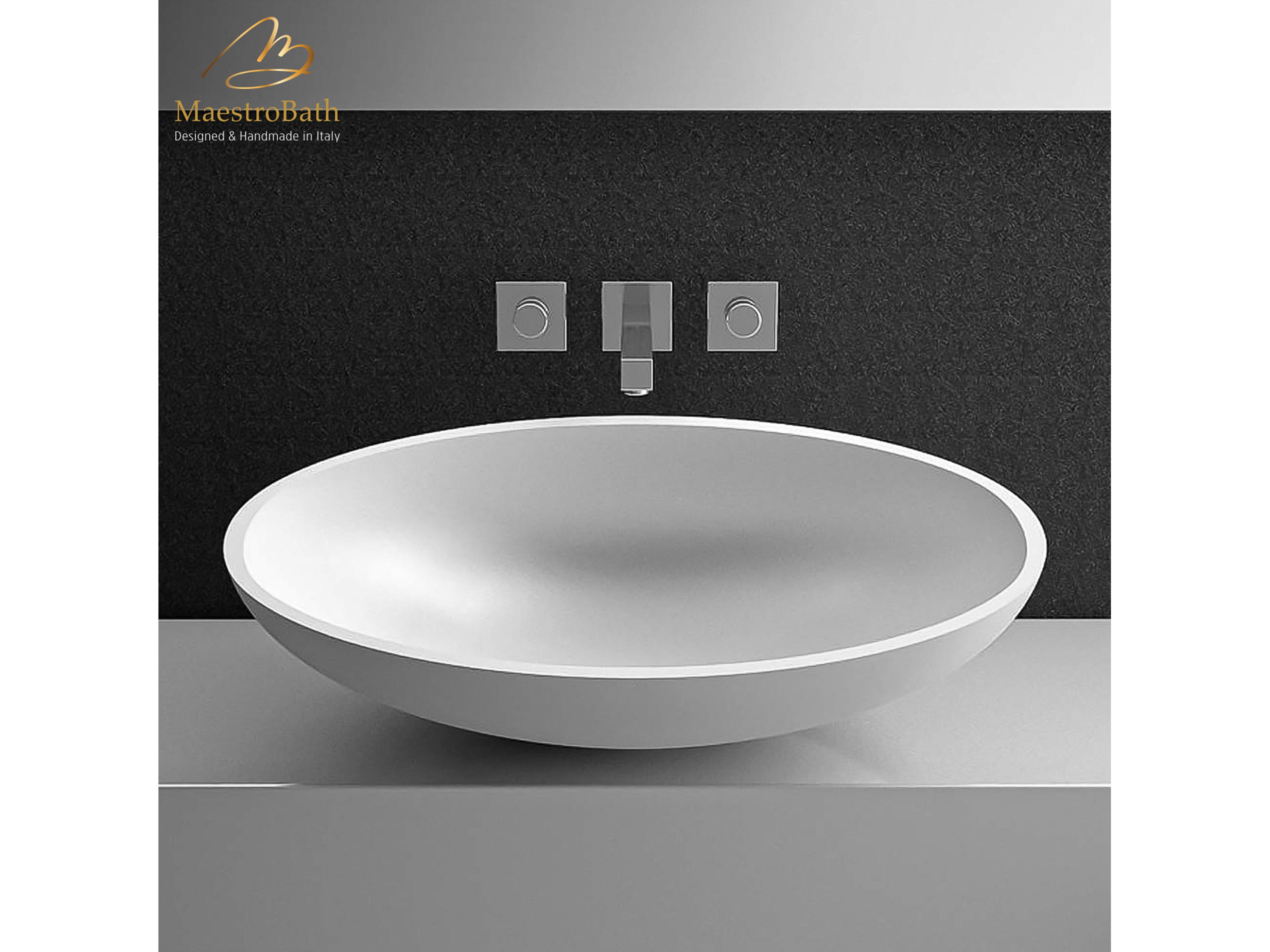 Maestro BathYlenia Cigno Max Vessel Sink  White