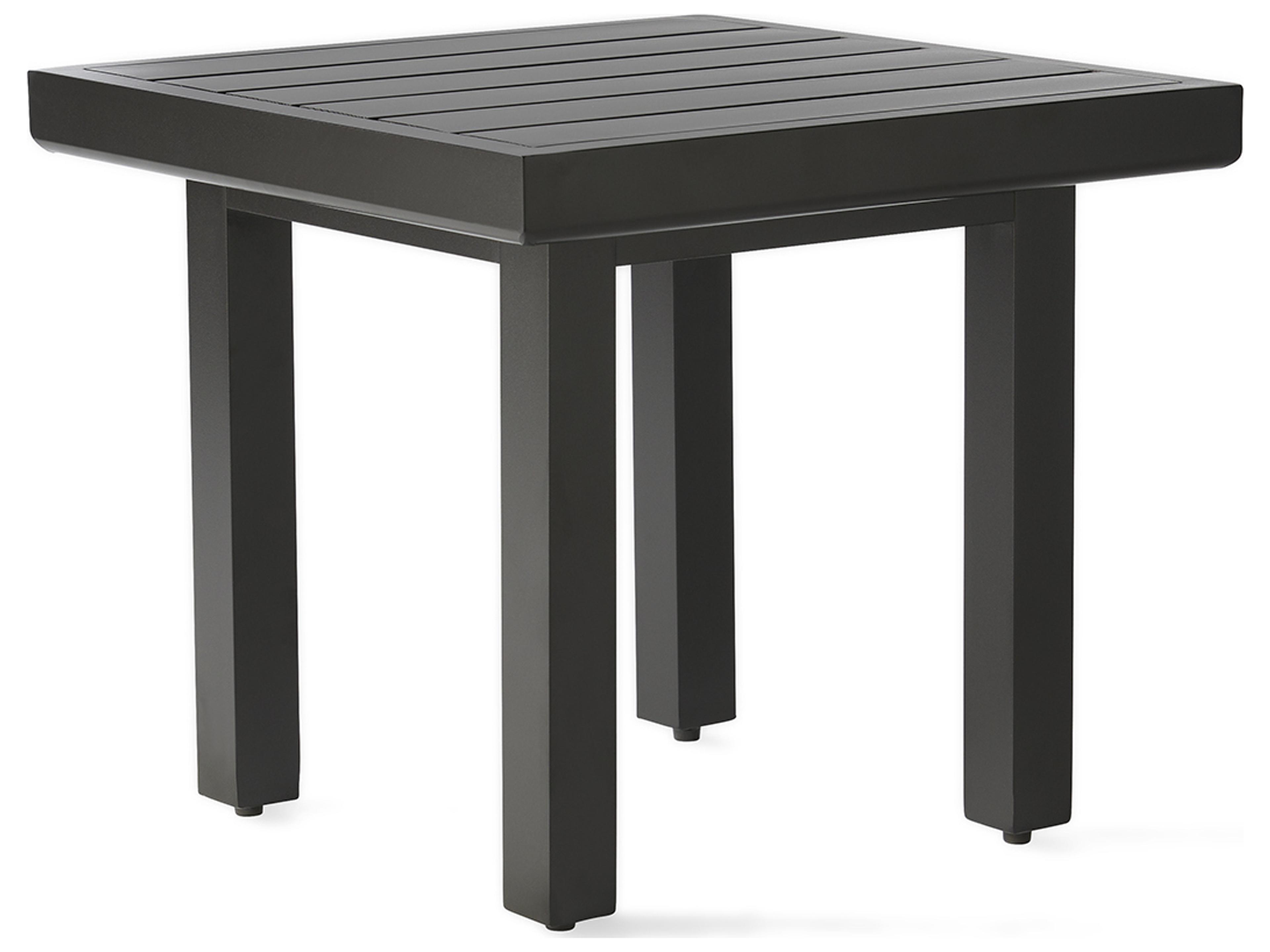 Trinidad Square Slatted Top Outdoor End Table