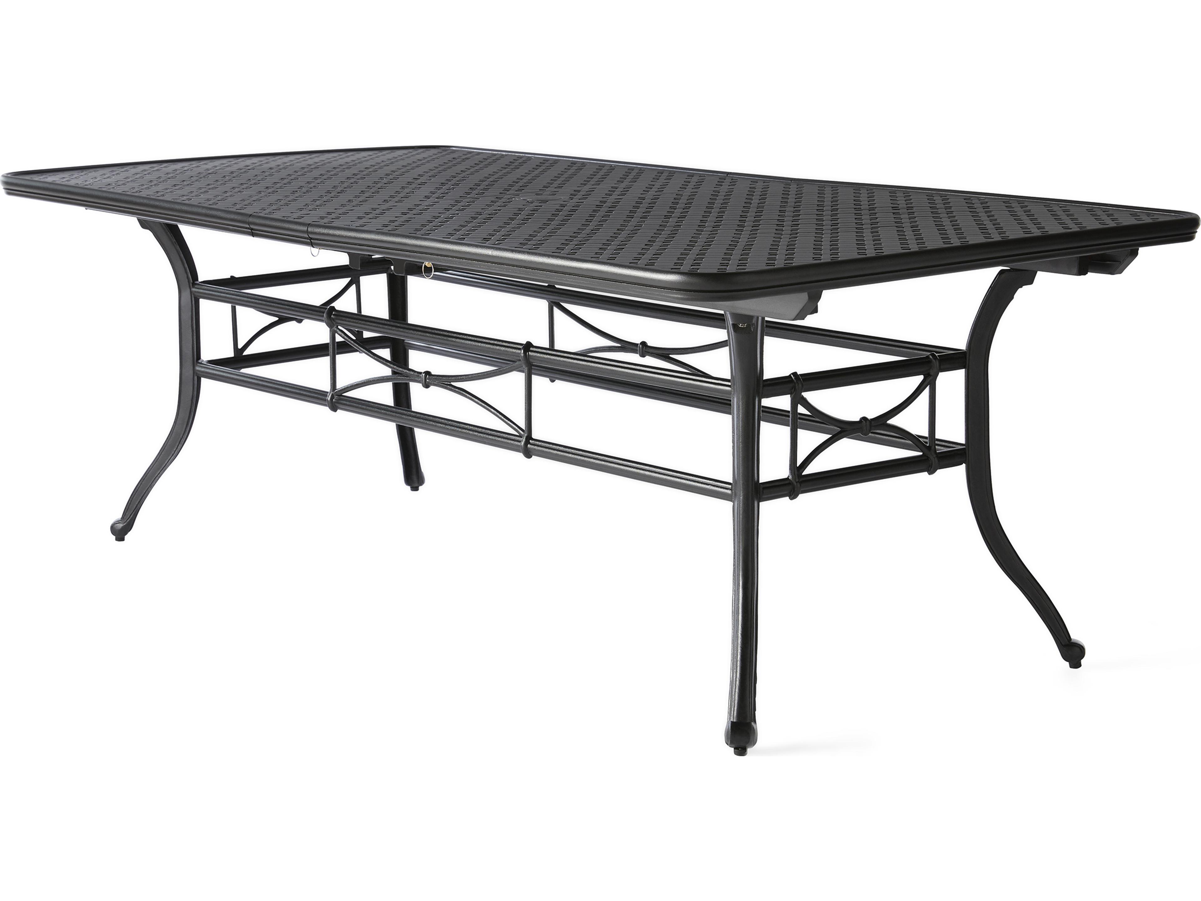 Napa Rectangular Patio Dining Table with Umbrella Hole