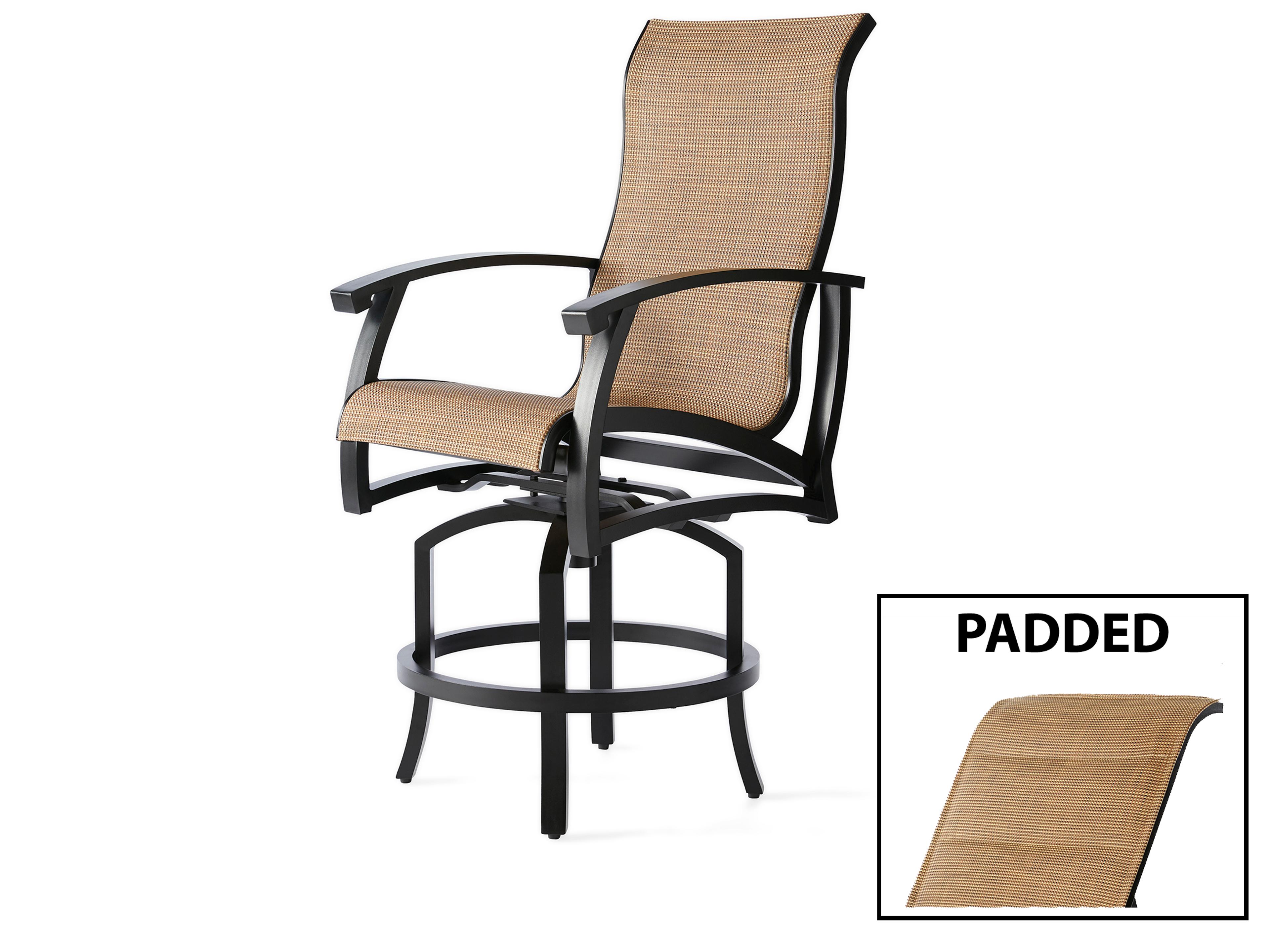 Georgetown Padded Sling Aluminum Outdoor Counter Stool