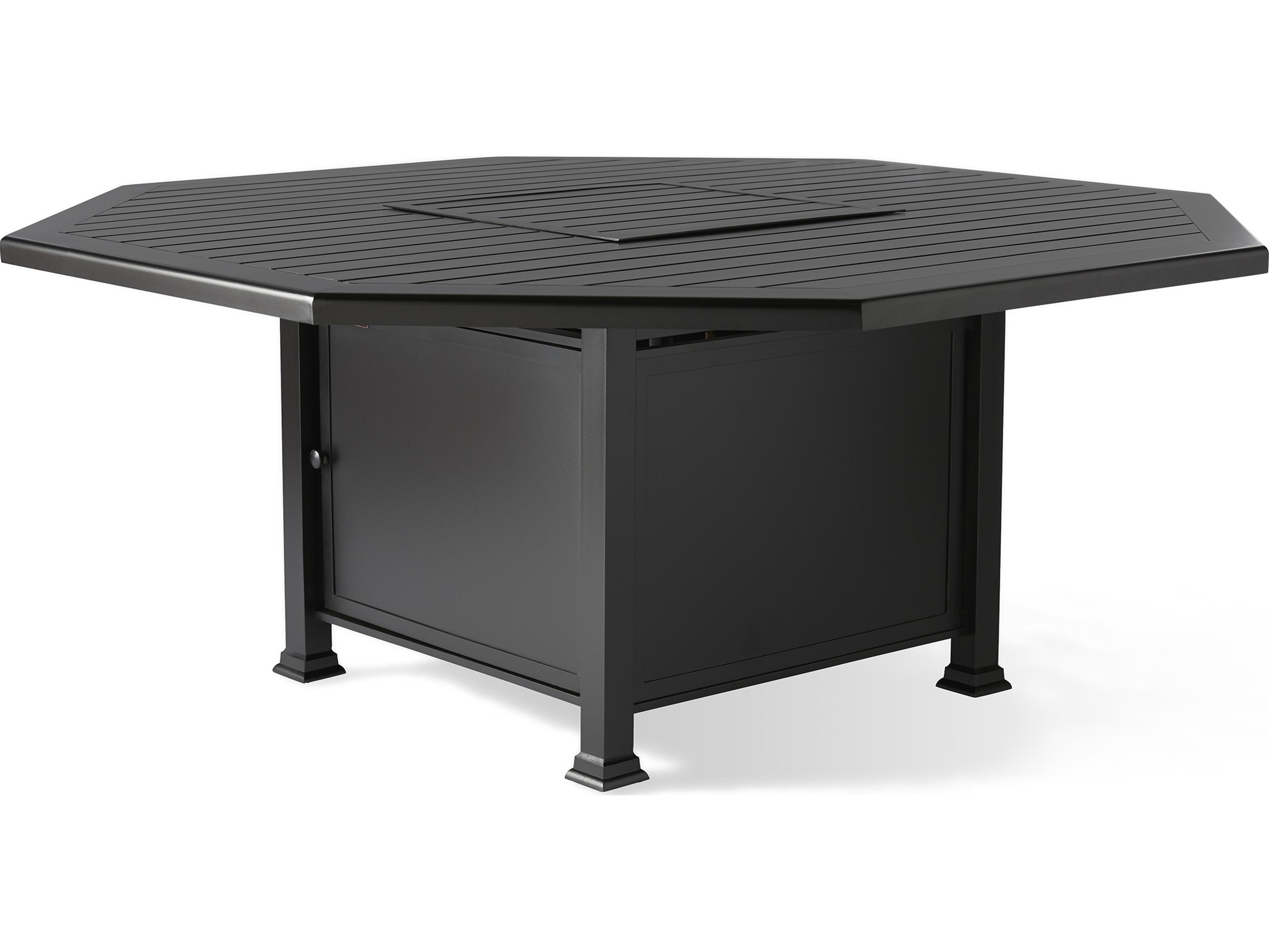 Pasa Robles Outdoor Patio Fire Pit Tables F-top Aluminum Octagon Outdoor Patio Fire Pit Table