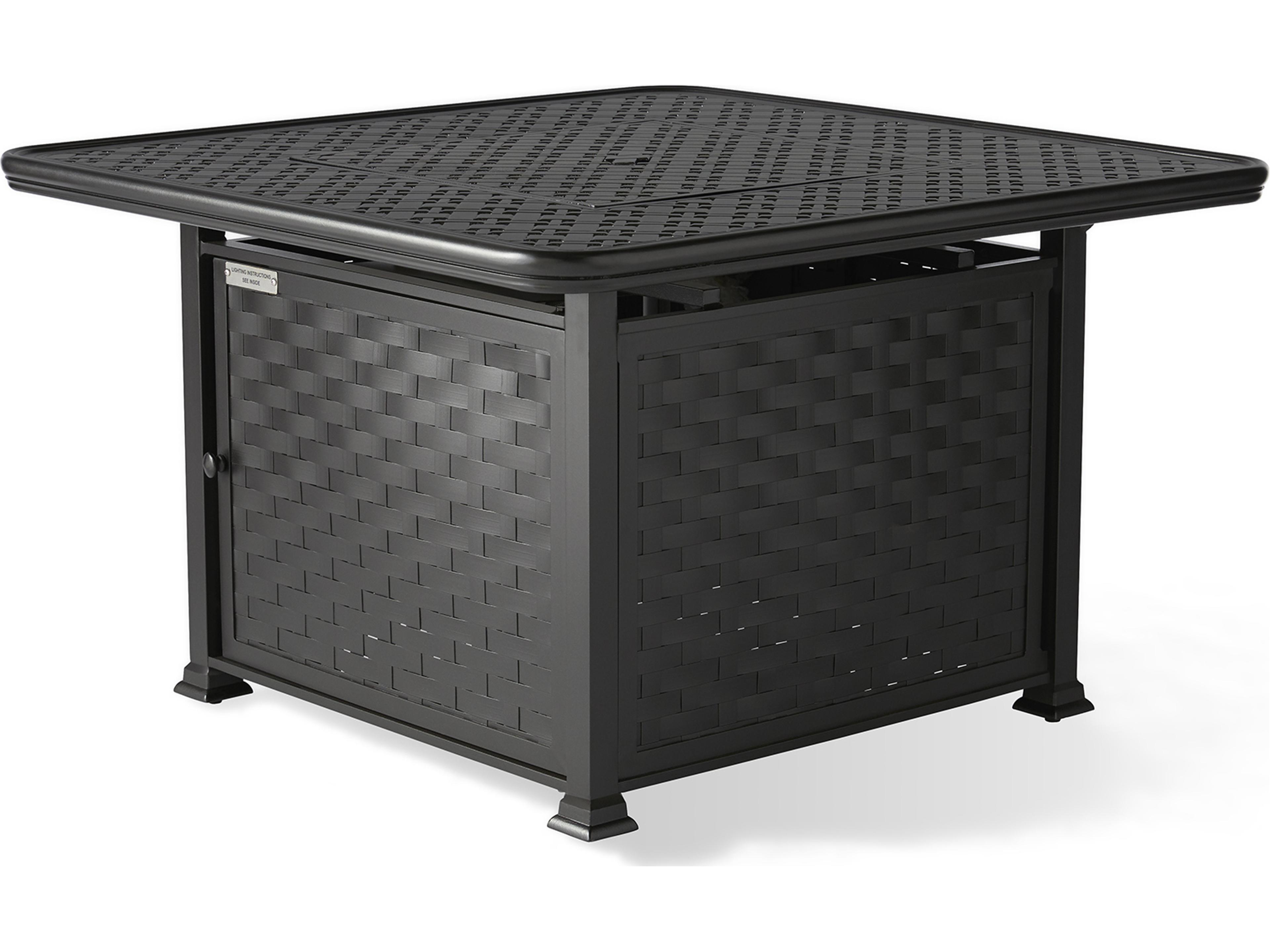 Cambria Square Chat Height Patio Fire Pit Table