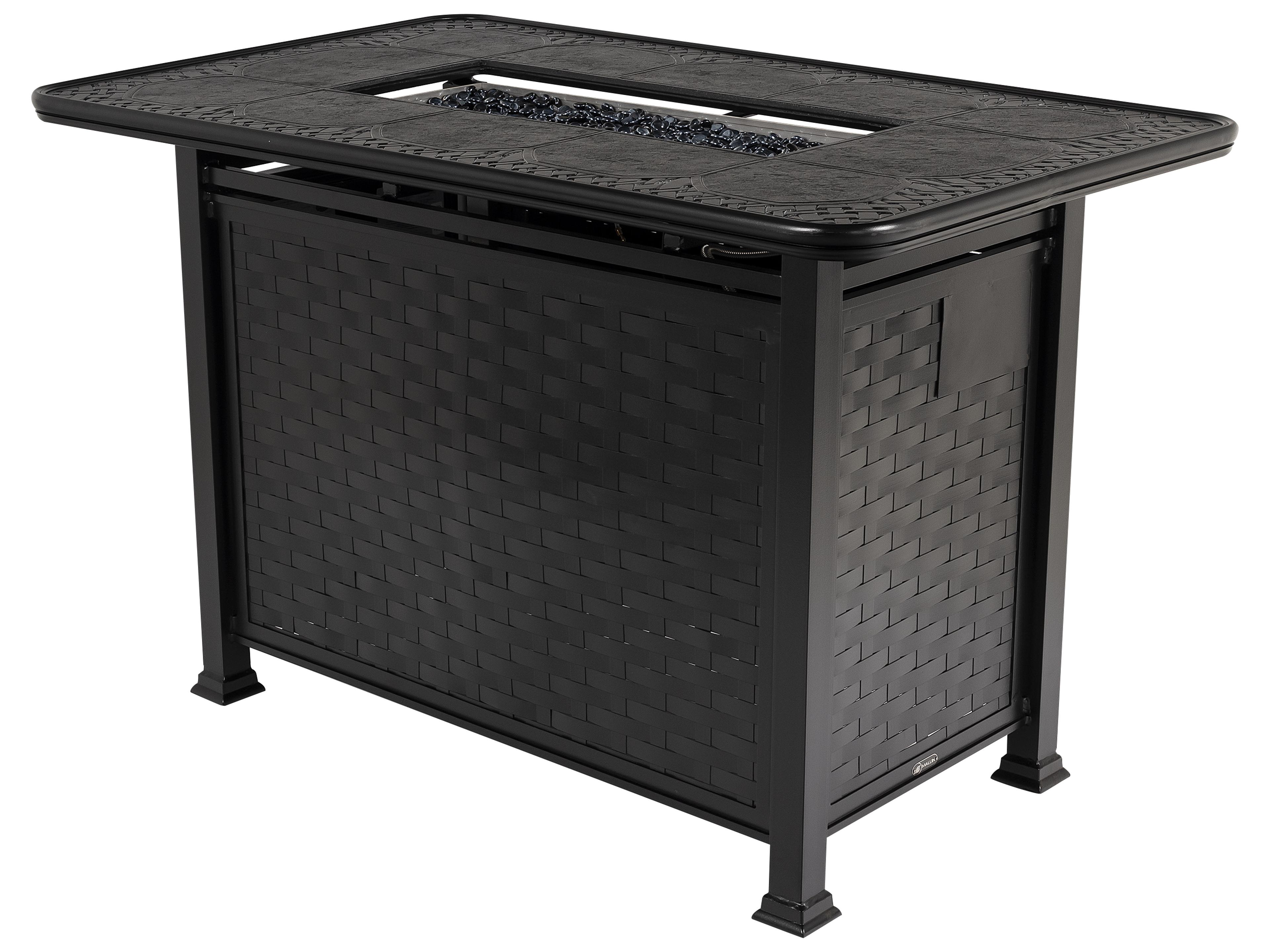 Cambria Outdoor Fire Pit Tables Cast Aluminum Rectangular Outdoor Fire Pit Table