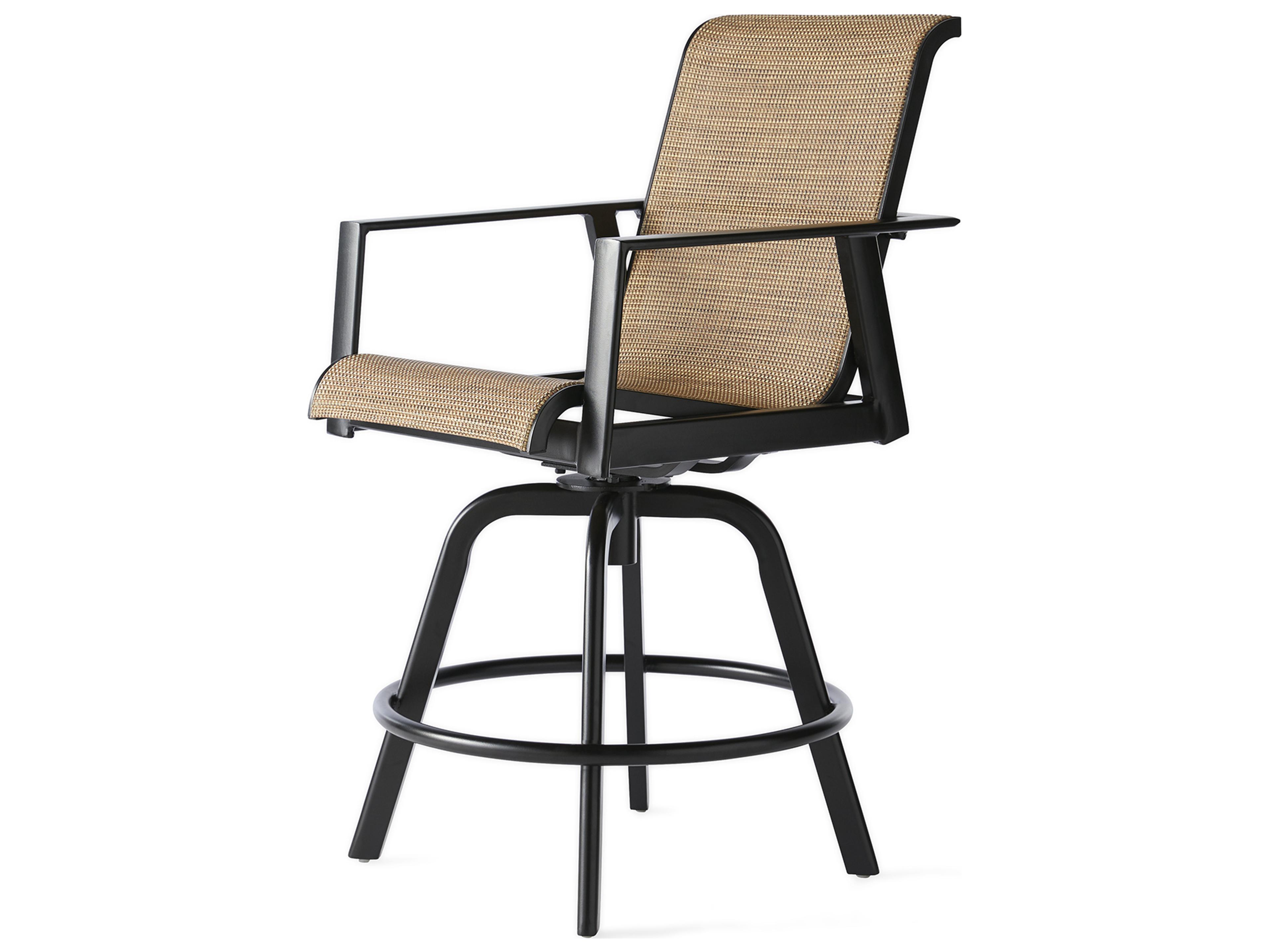 M Series Sling Aluminum Swivel Outdoor Patio Counter Stool