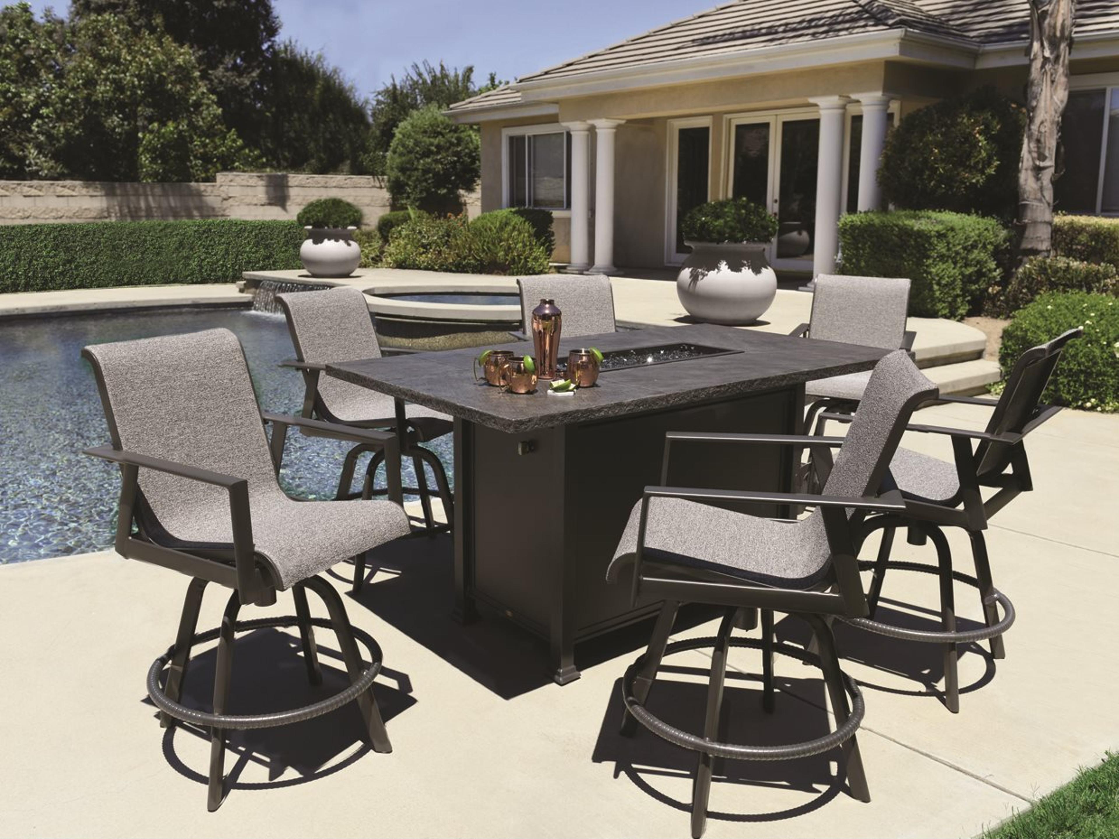 M Series Sling Aluminum Fire Pit Counter Set