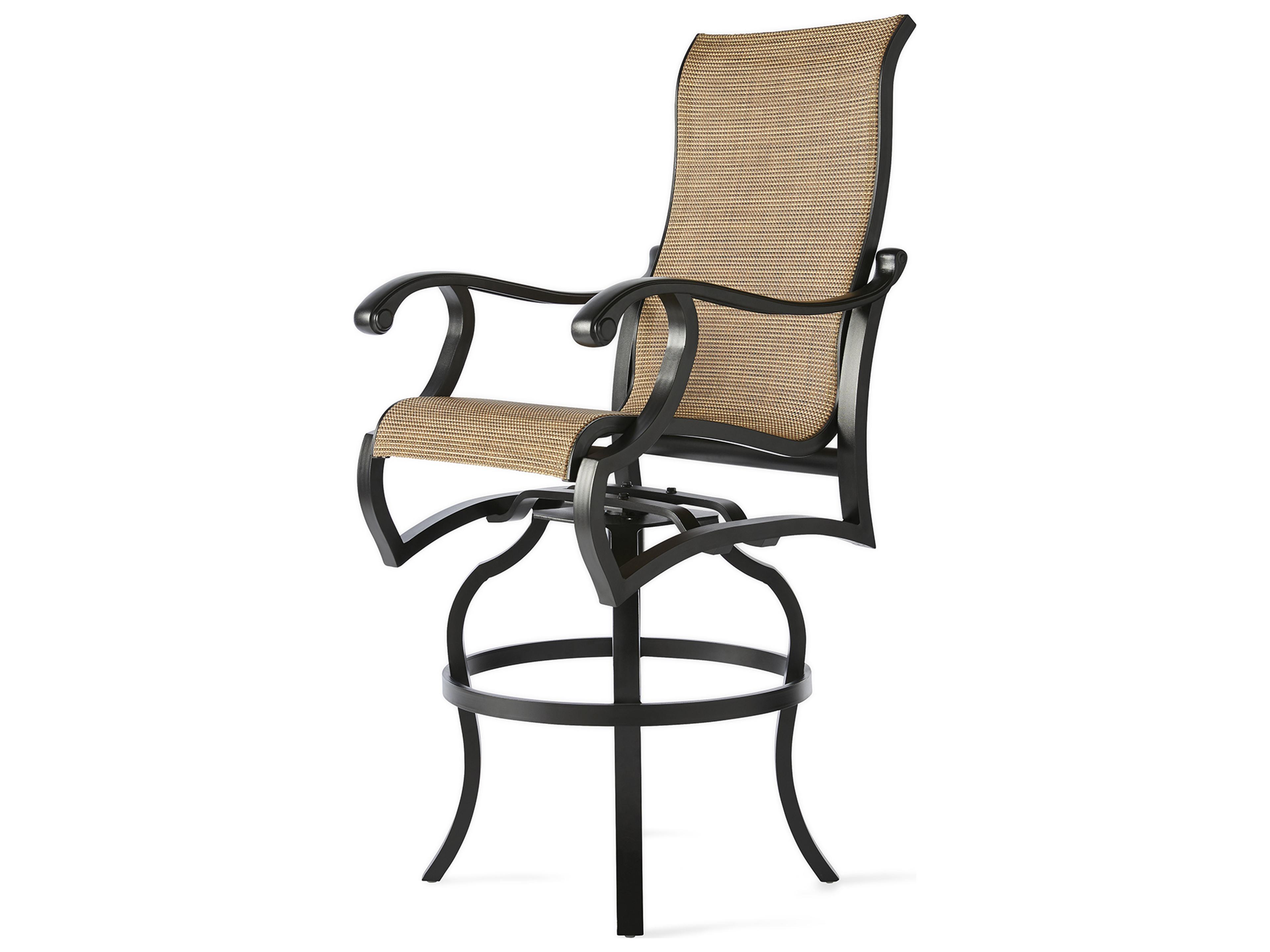 Volare Sling Cast Aluminum Patio Bar Stool