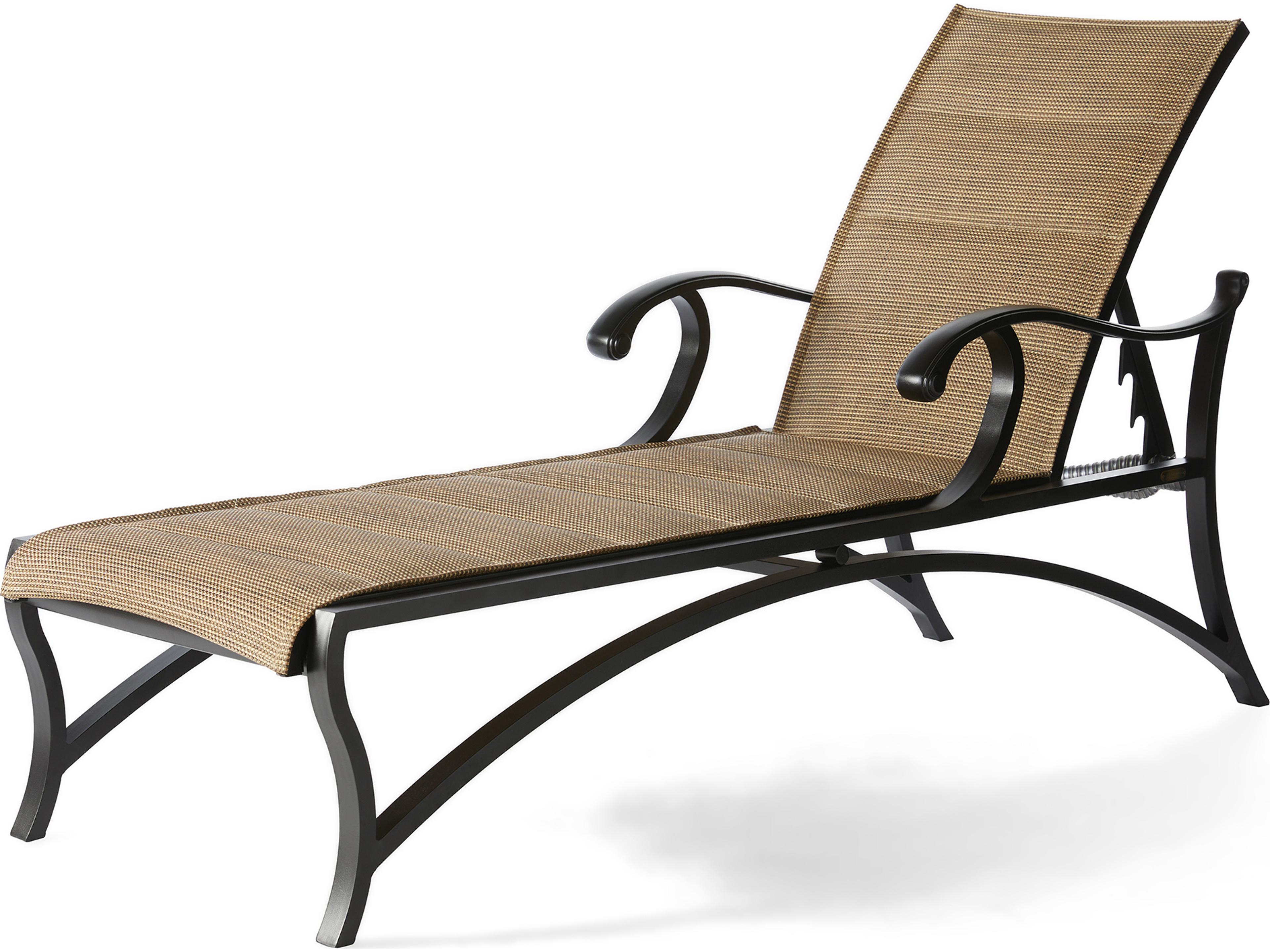 Volare Padded Sling Cast Aluminum Patio Chaise Lounge