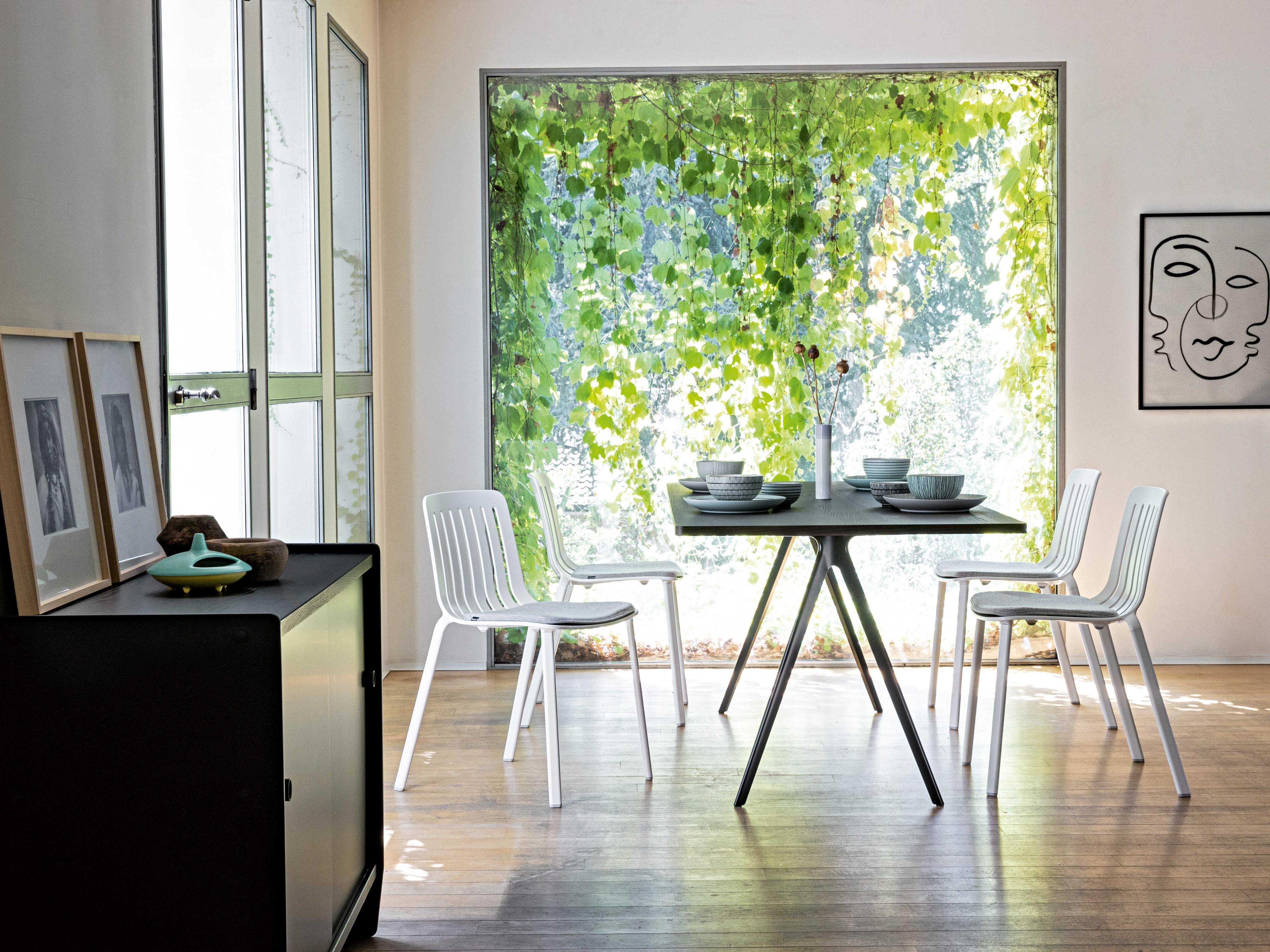 Magis Outdoor Plato White Aluminum Metal Dining Chair