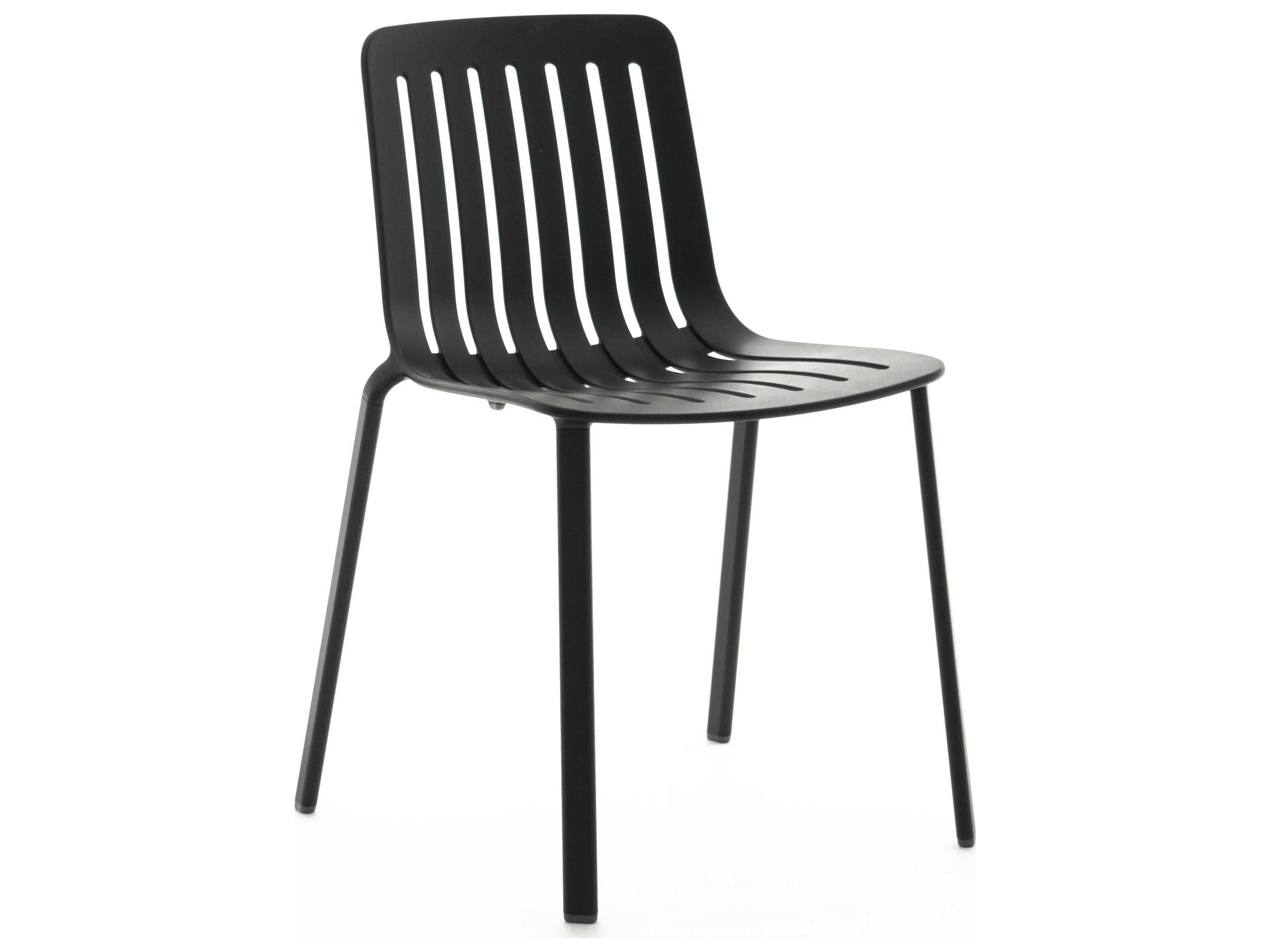 Plato Black Aluminum Metal Dining Chair