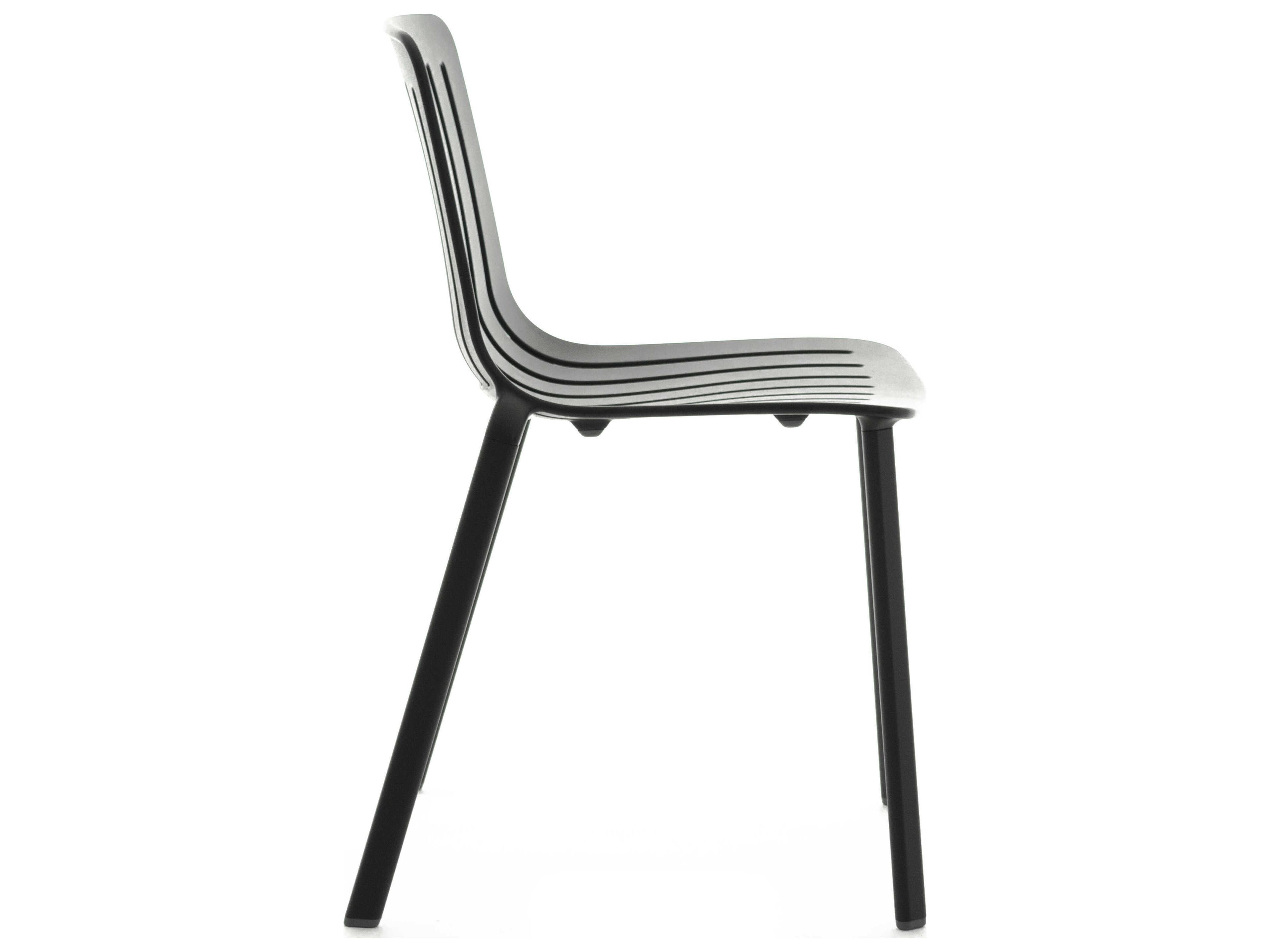 Magis Outdoor Plato Black Aluminum Metal Dining Chair