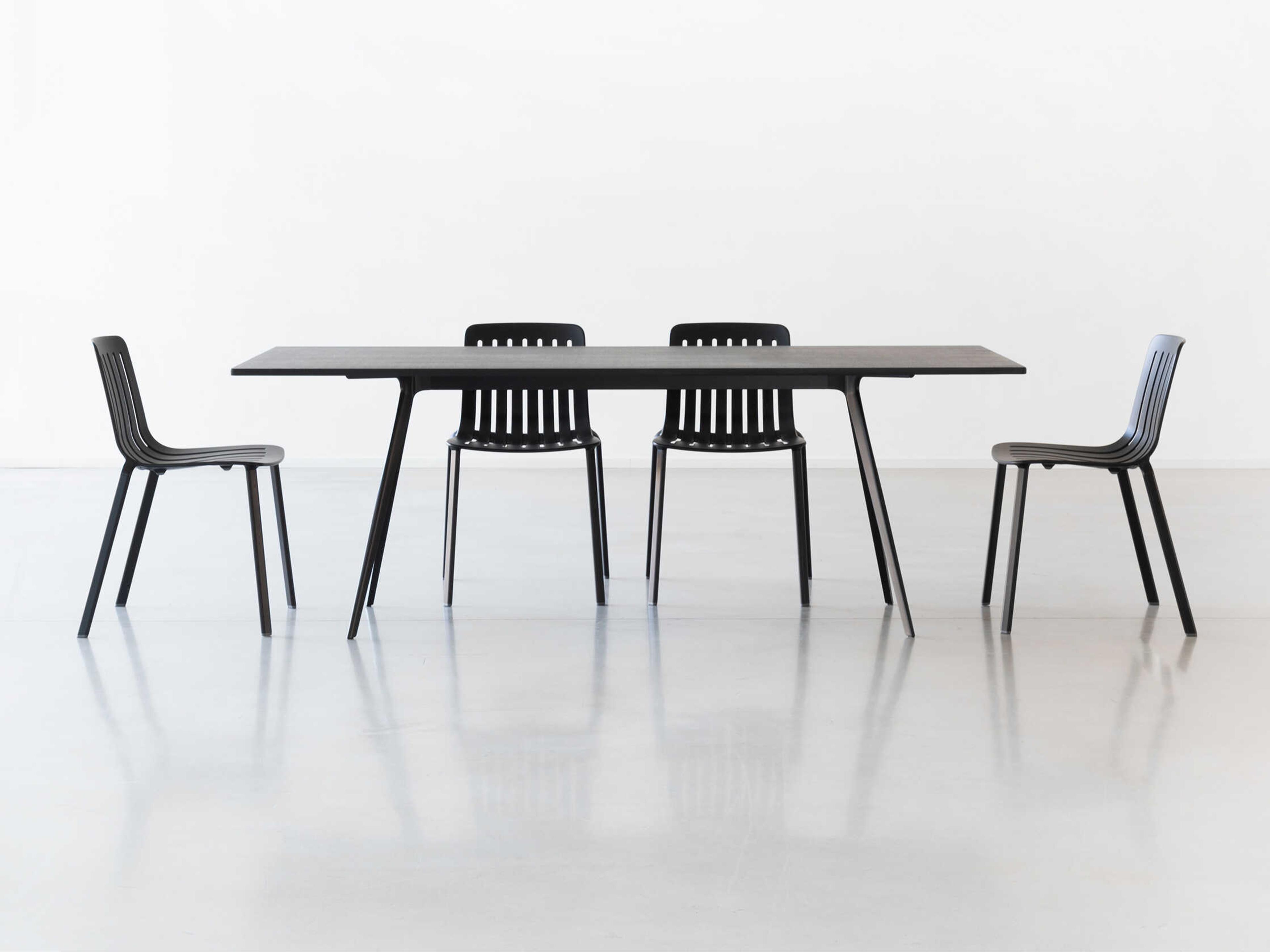 Magis Outdoor Plato Black Aluminum Metal Dining Chair