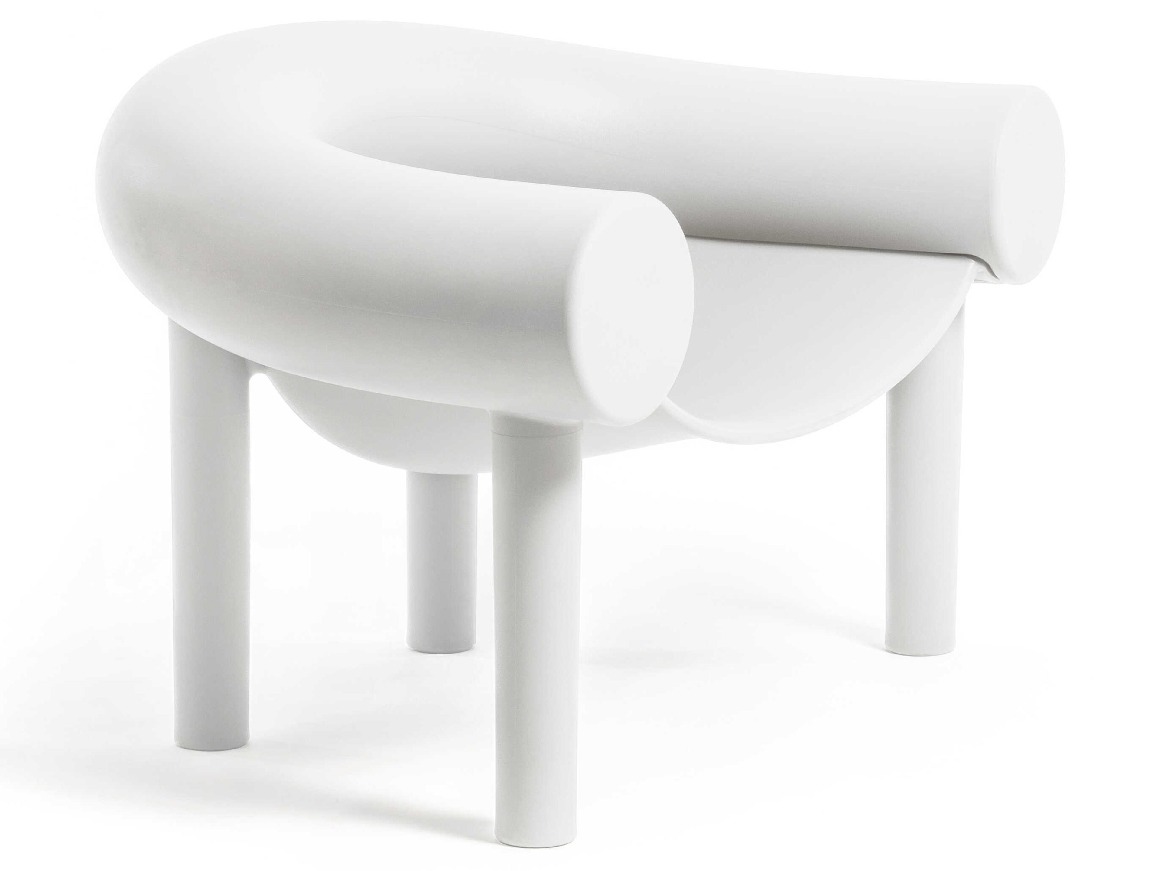 Sam White Polypropylene Lounge Chair