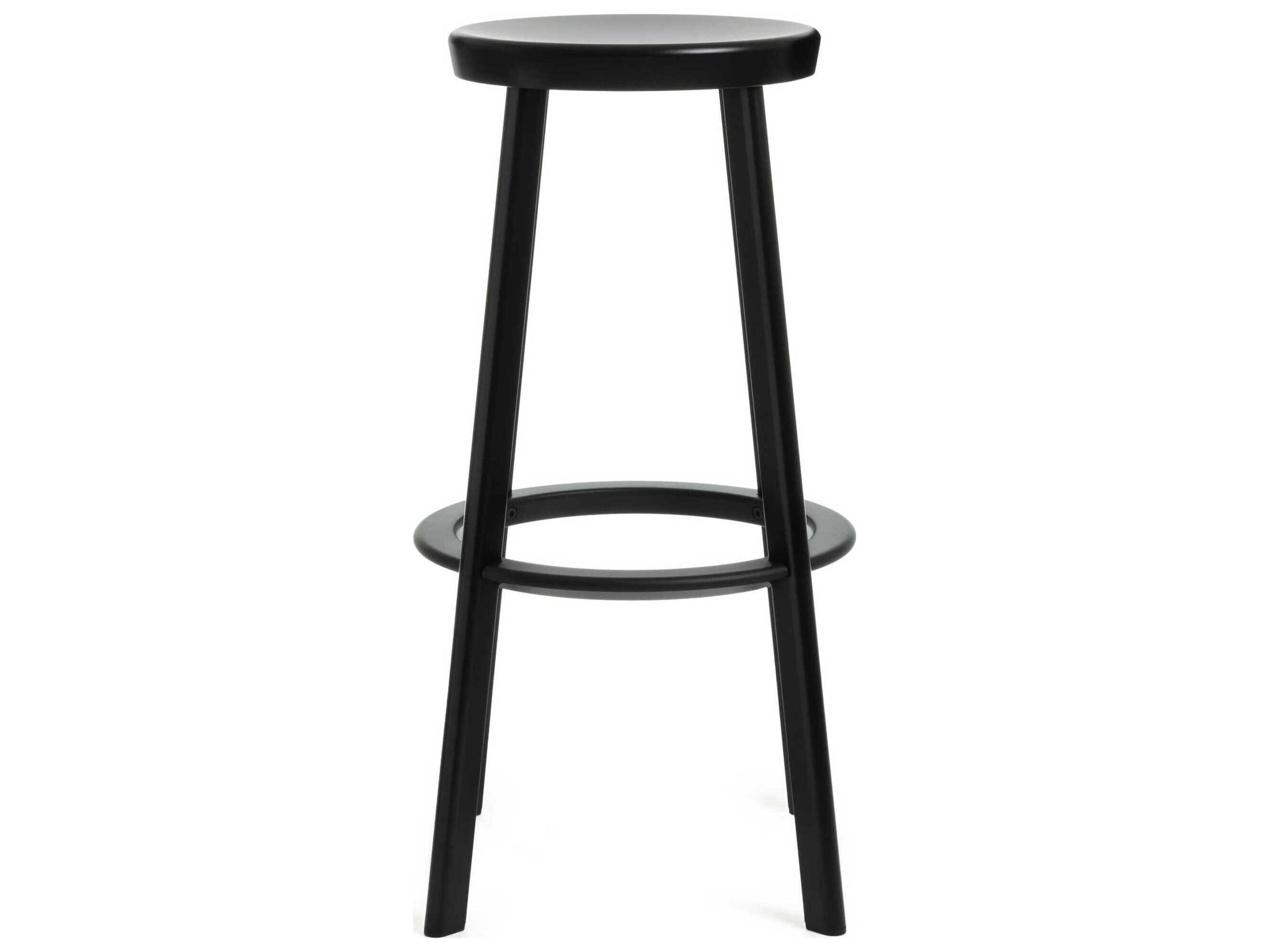 Magis Outdoor Deja-vu Painted Black Aluminum Metal Bar Stool
