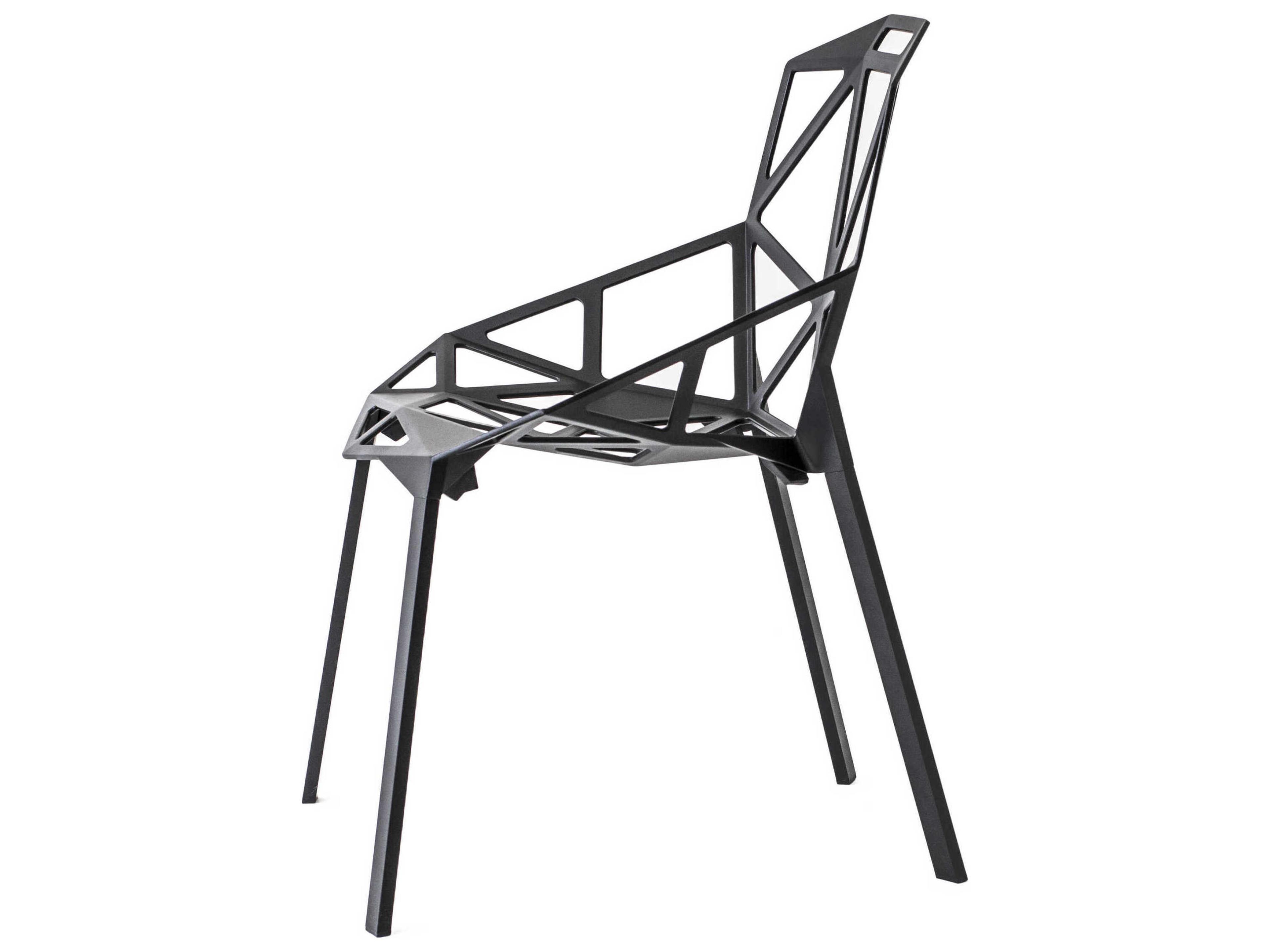 Magis Outdoor Chair One Black Aluminum Metal Dining