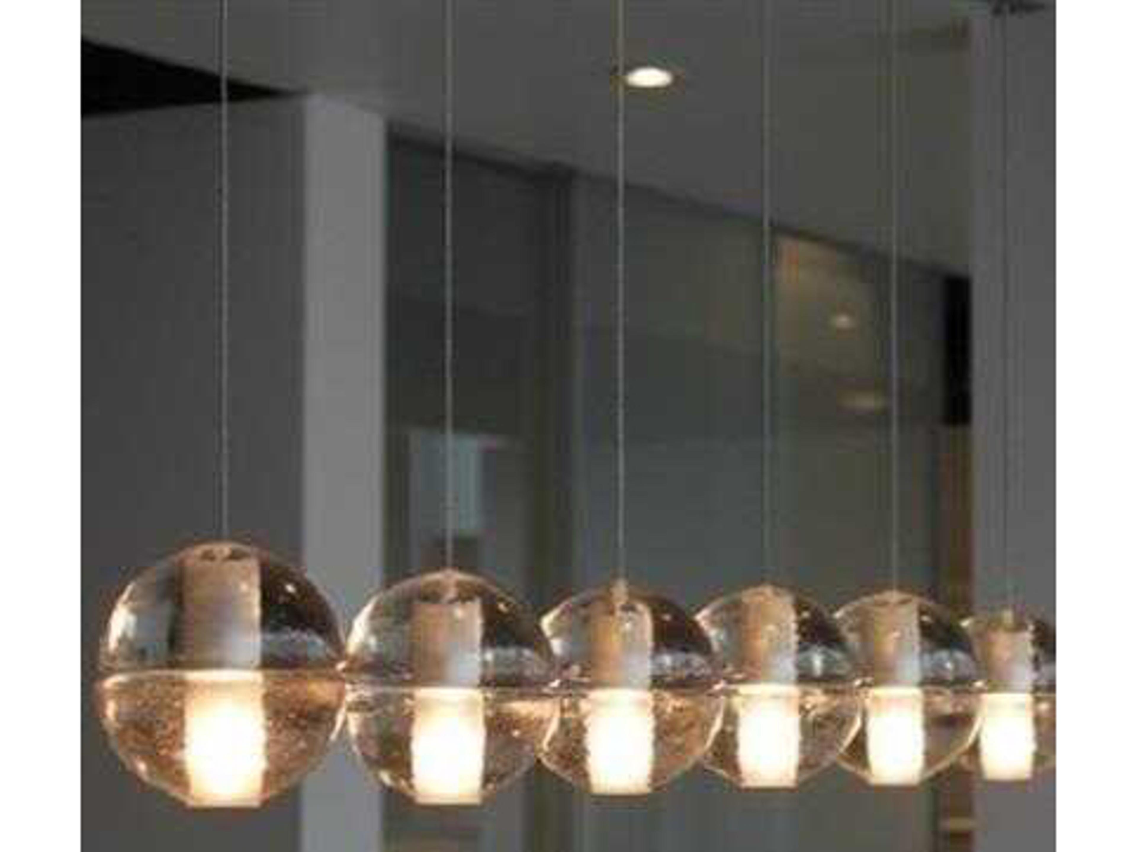 Beluga 6-Light Clear Glass LED Globe Island Pendant