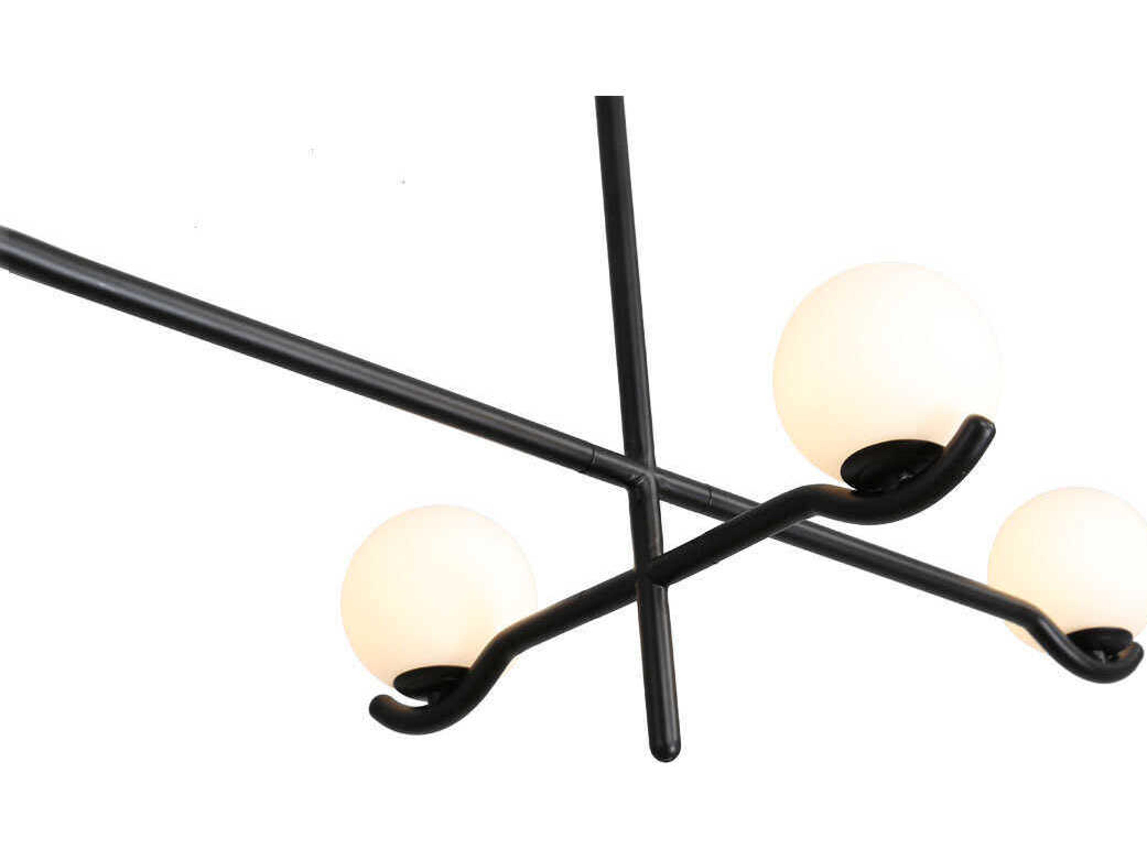 Mobital Constellation 6-Light Matte Black Linear Pendant