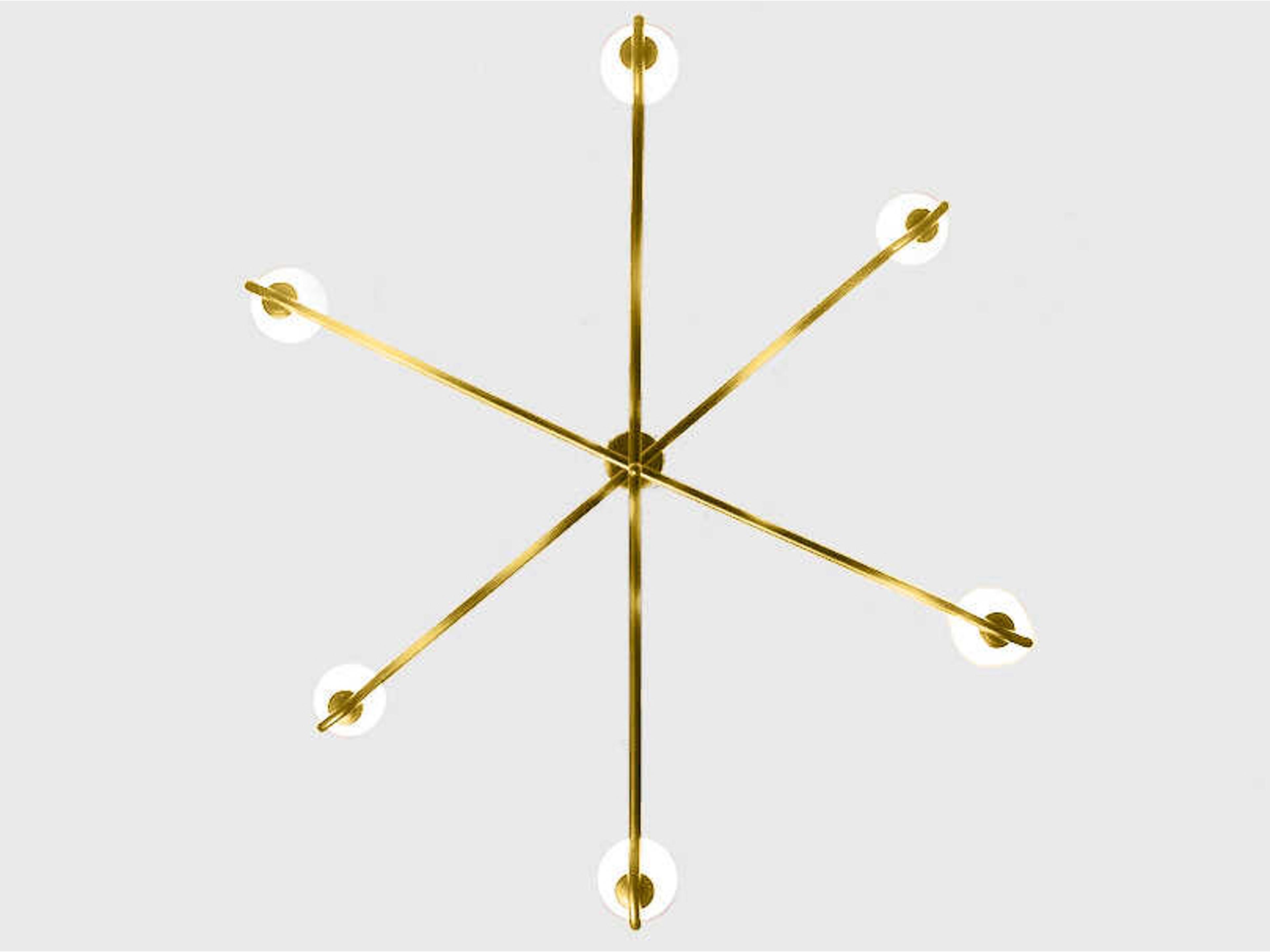 Mobital Nebula 6-Light Brass Geometric Chandelier