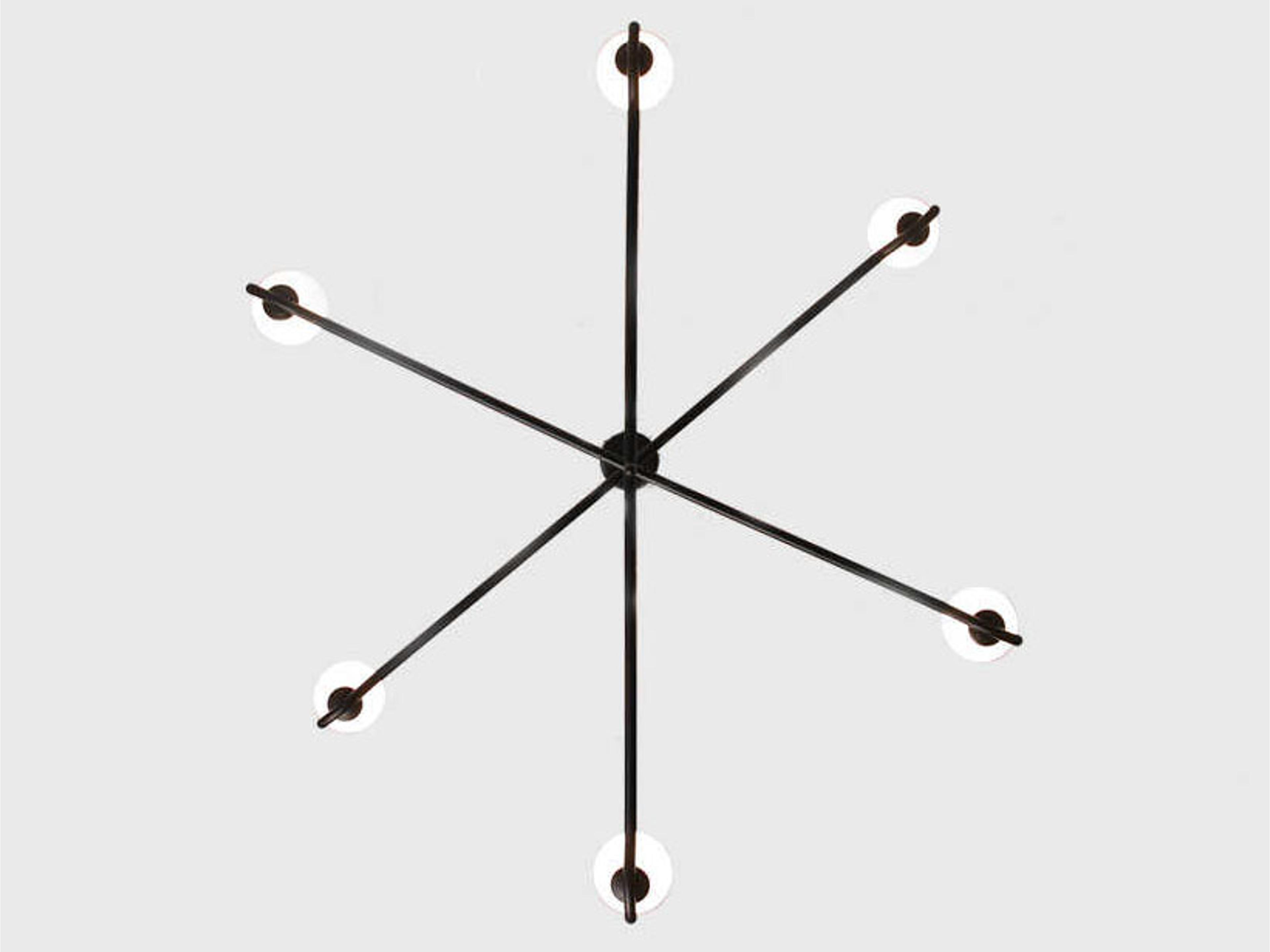 Mobital Nebula 6-Light Matte Black Geometric Chandelier
