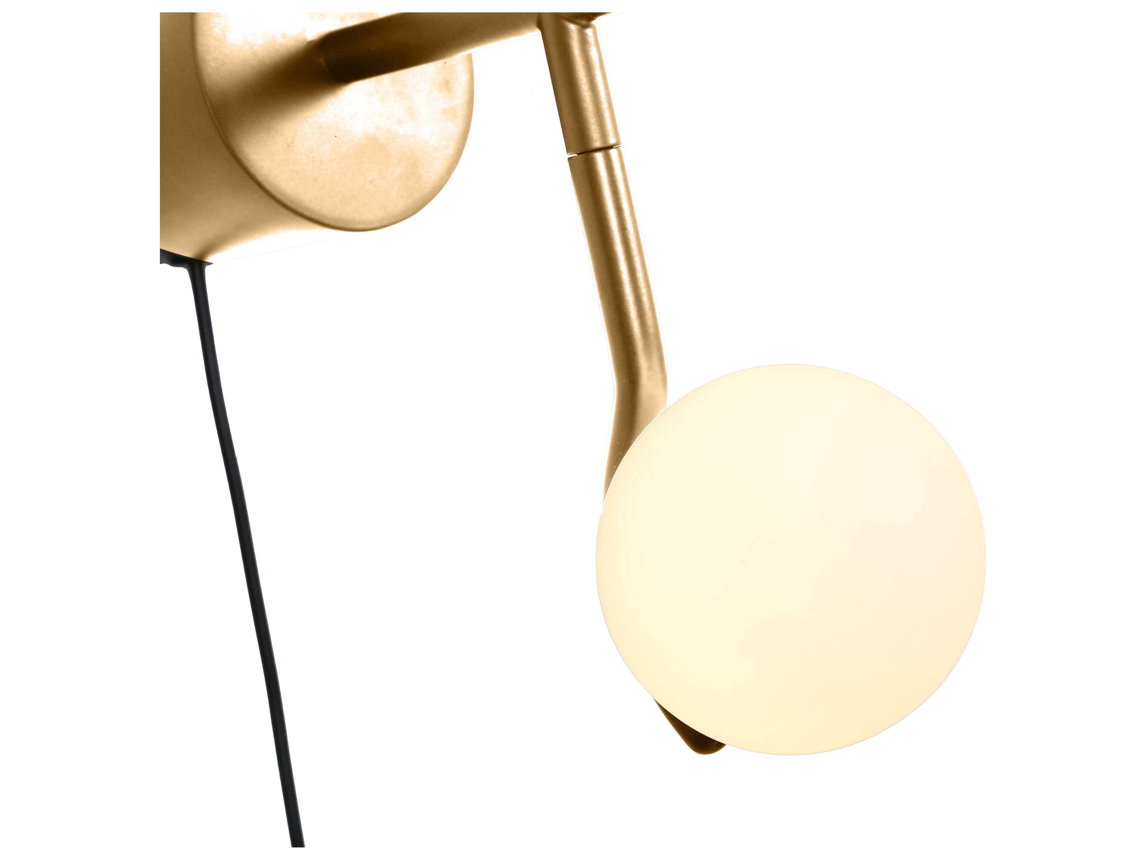 Mobital Pluto 2-Light Brass Wall Sconce