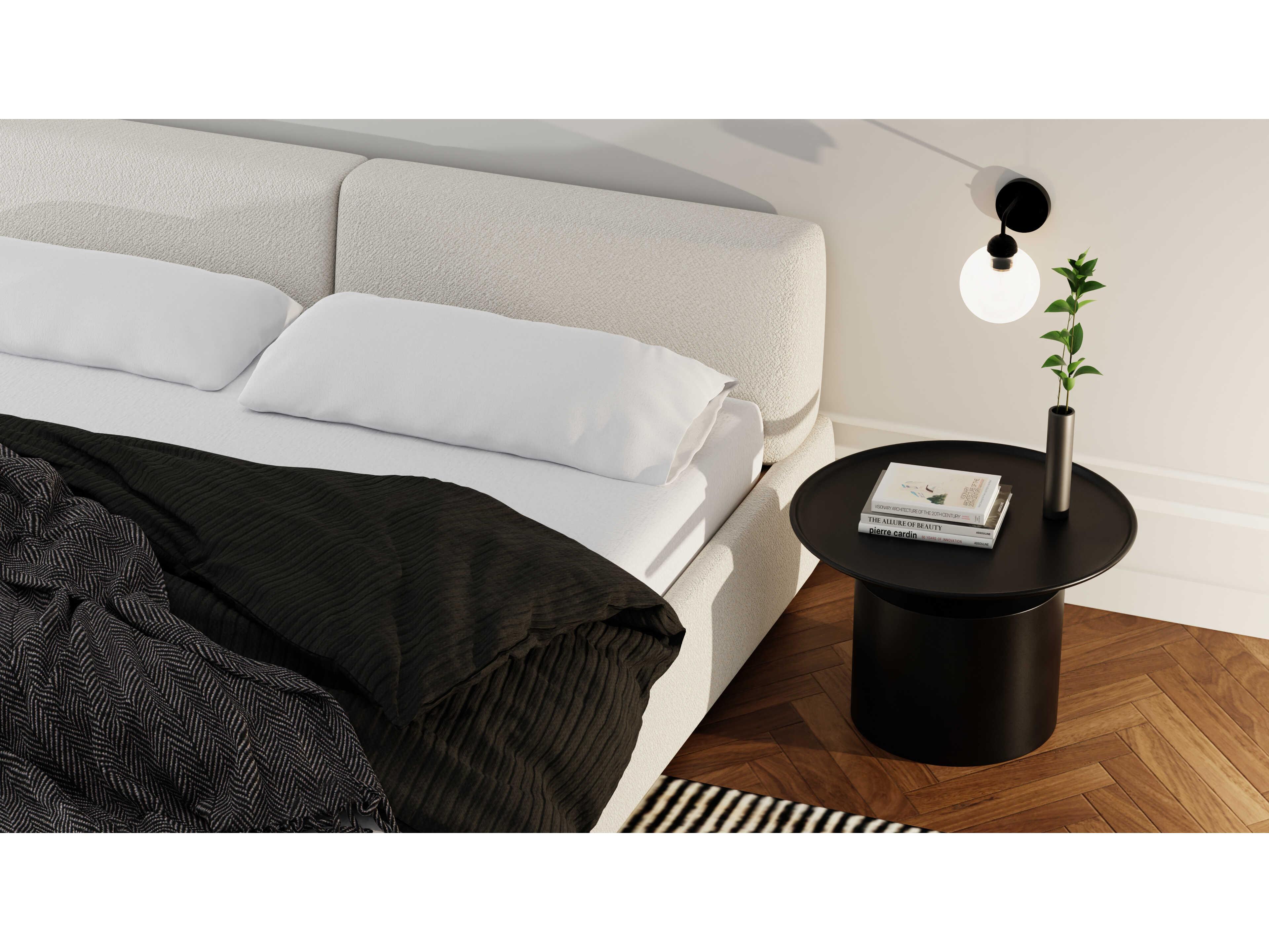 Mobital Cloud-9 Grey Chenille Upholstered King Platform Bed