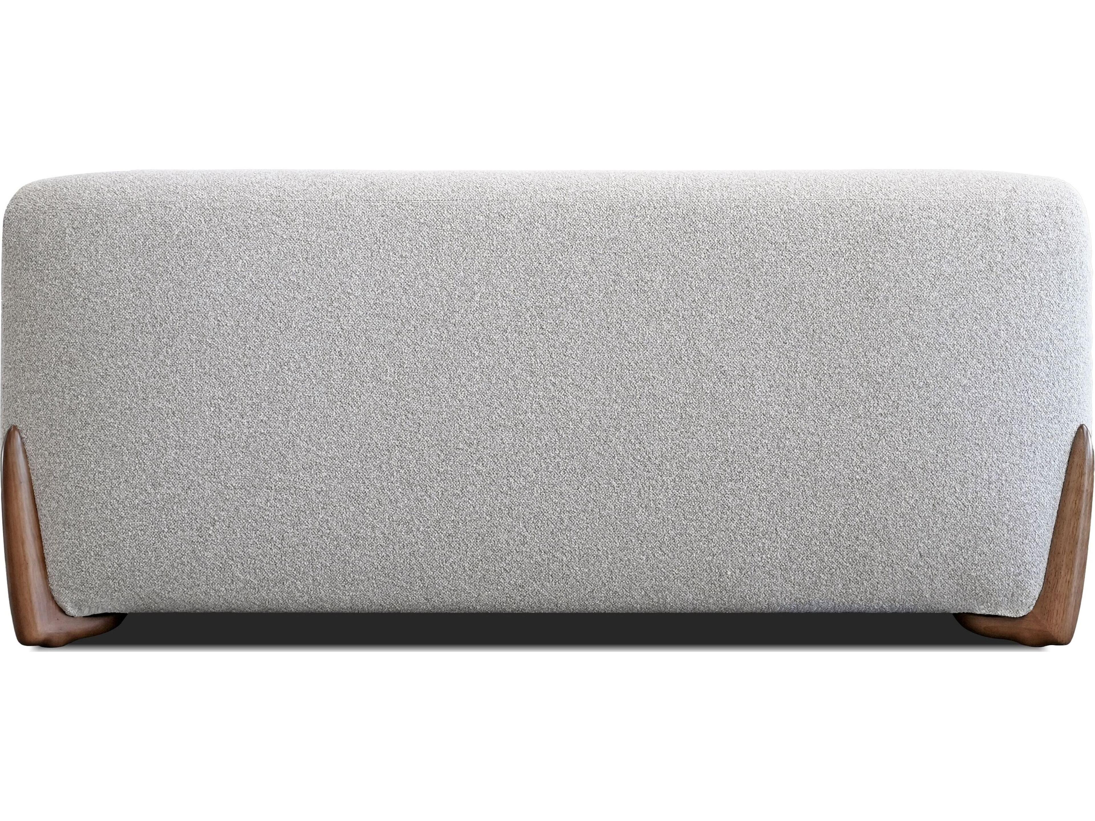 Mobital Mesa Gray Pine Wood Upholstered King Platform Bed