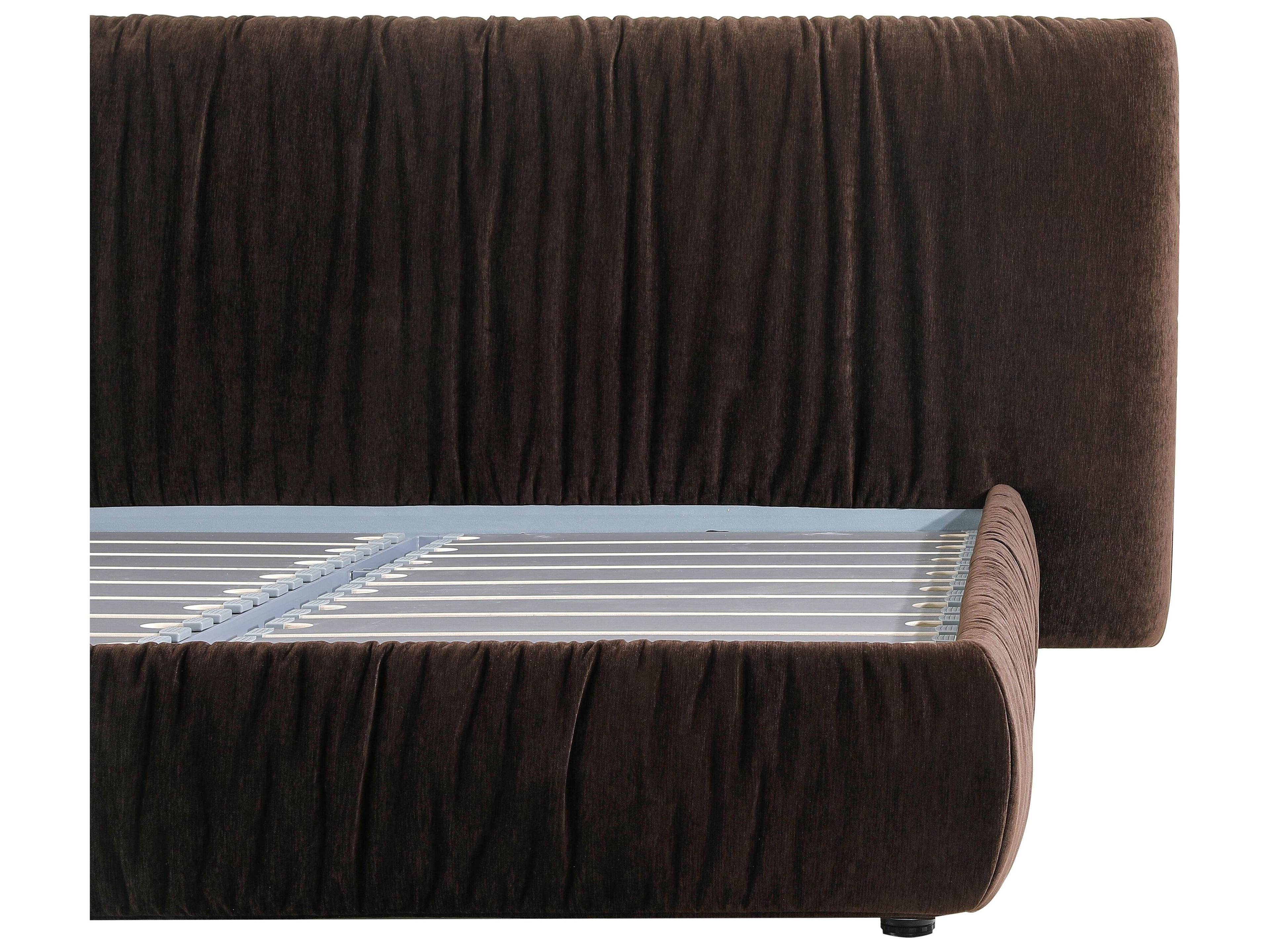 Mobital Shar Pei Brown Upholstered King Platform Bed