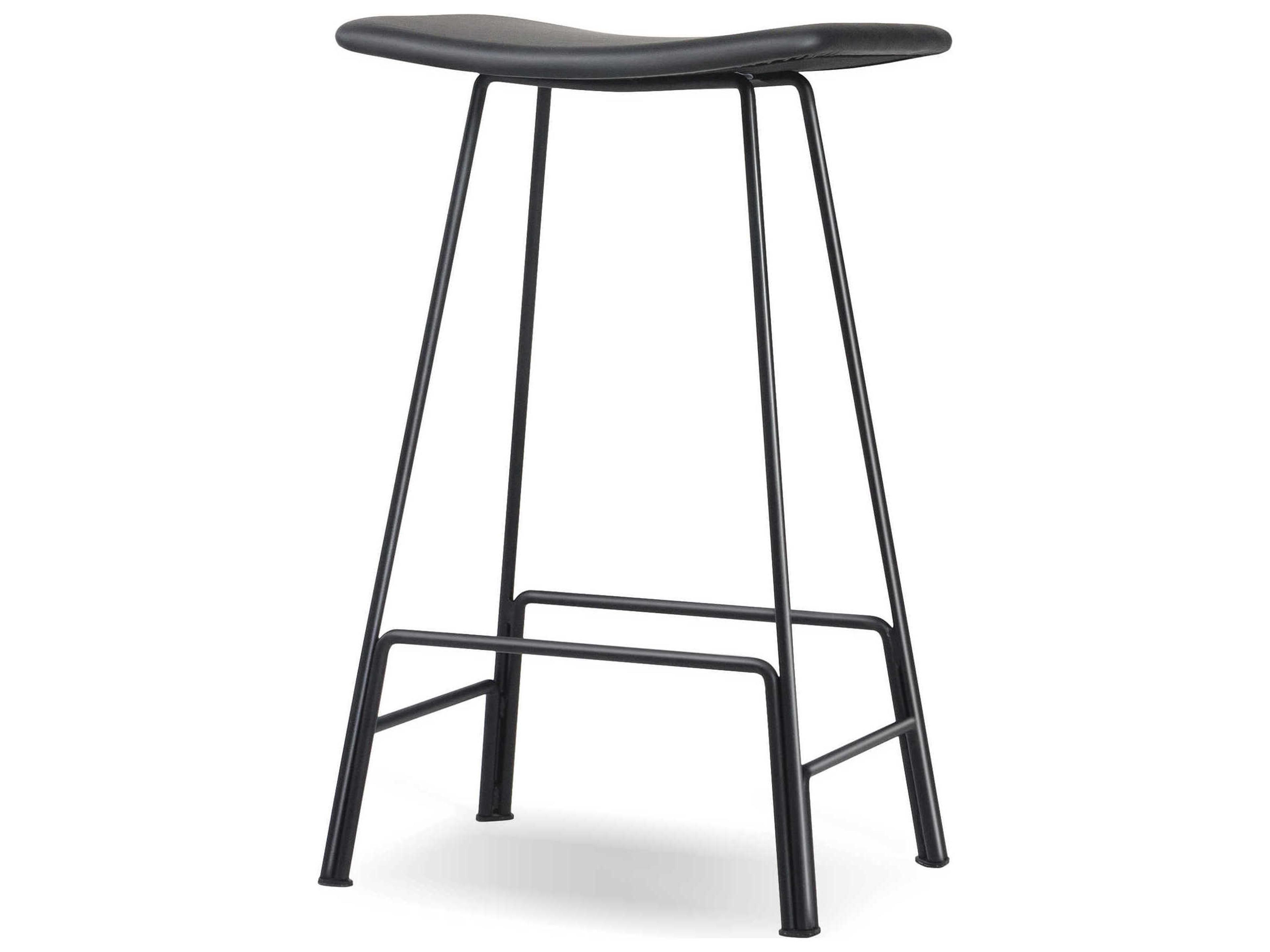 Canaria Leather Black Bar Stool