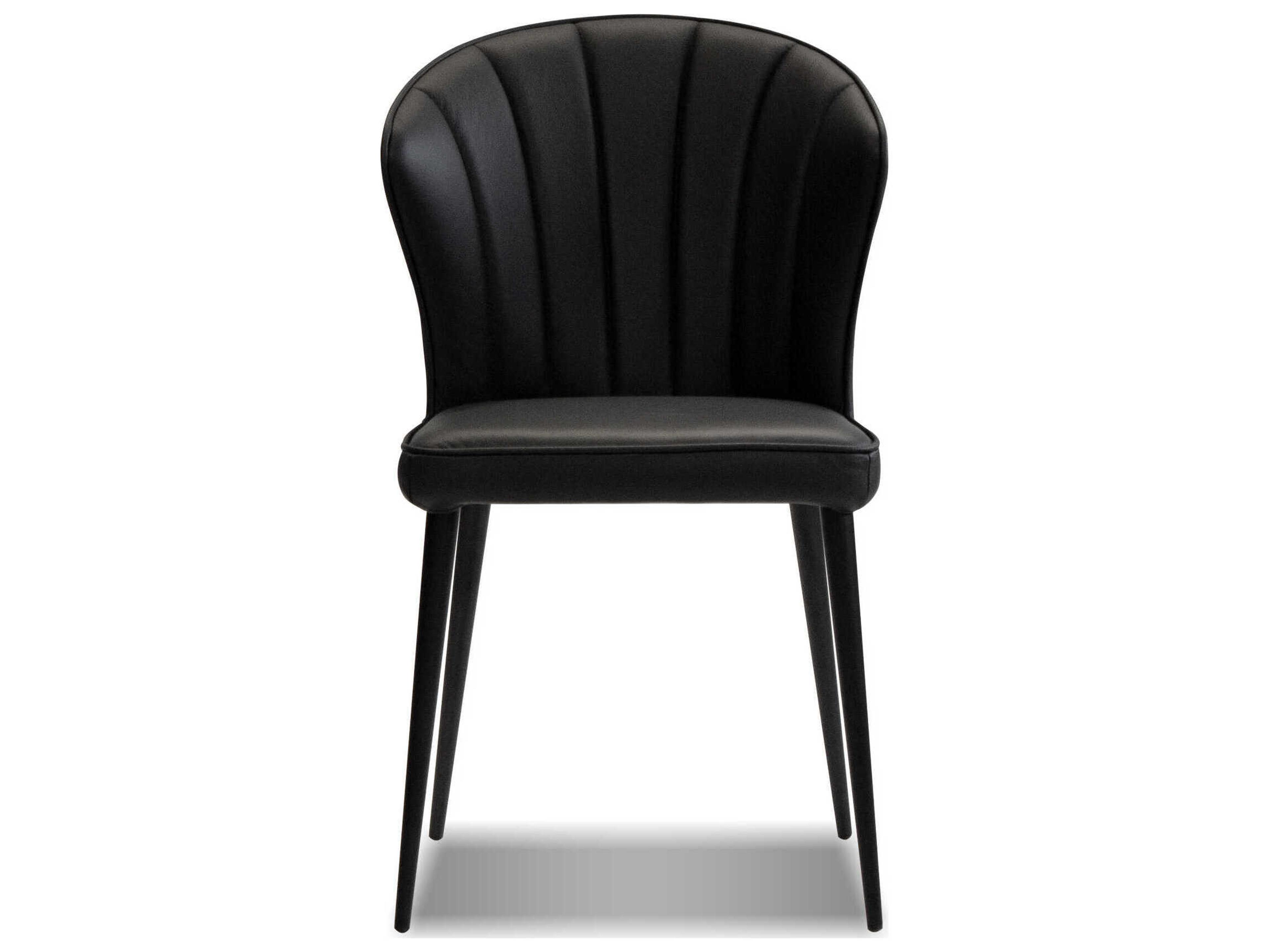 Mobital Ariel Black Leather Armless Dining Chair