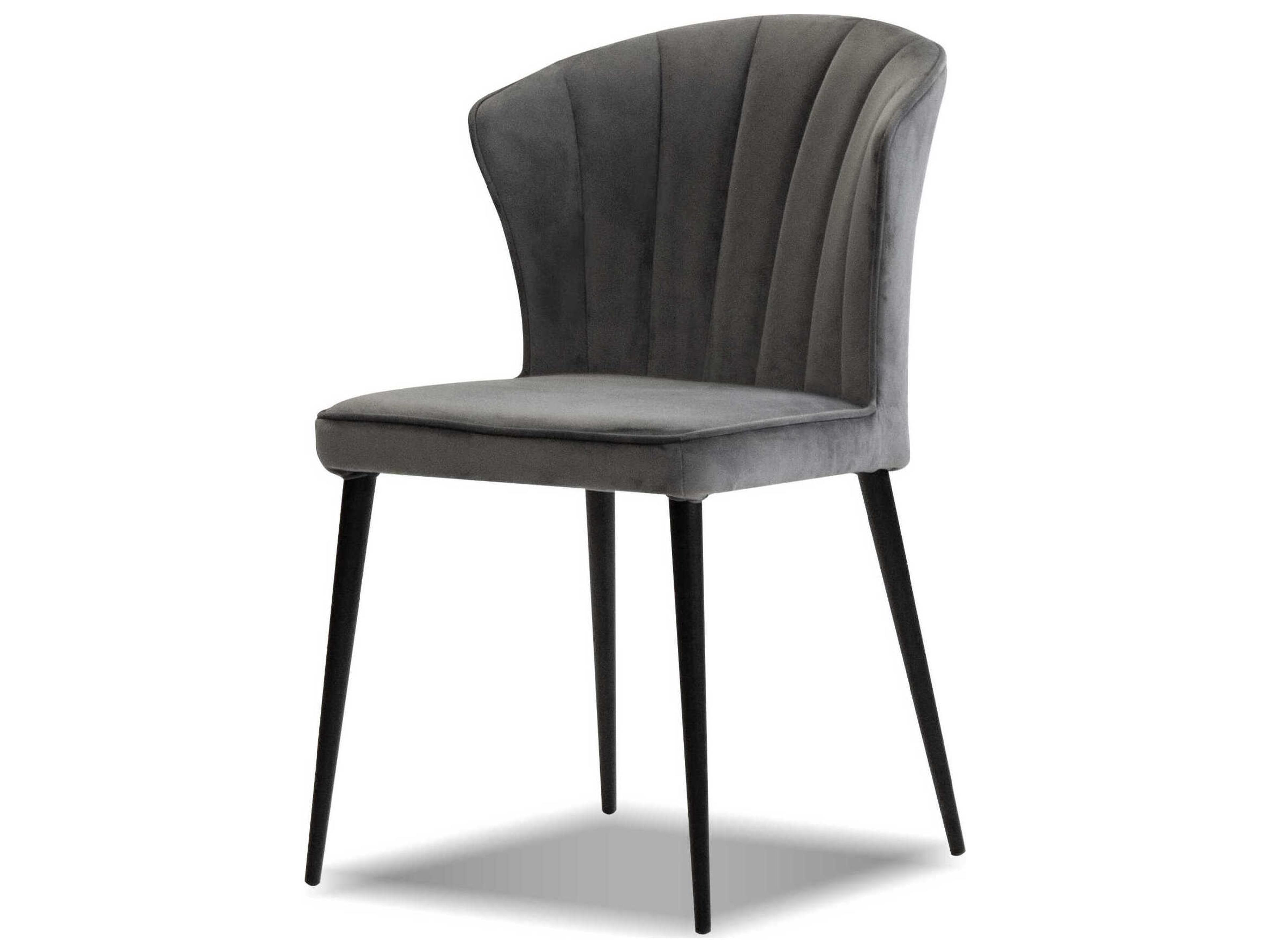 Ariel Gray Upholstered Armless Dining Chair