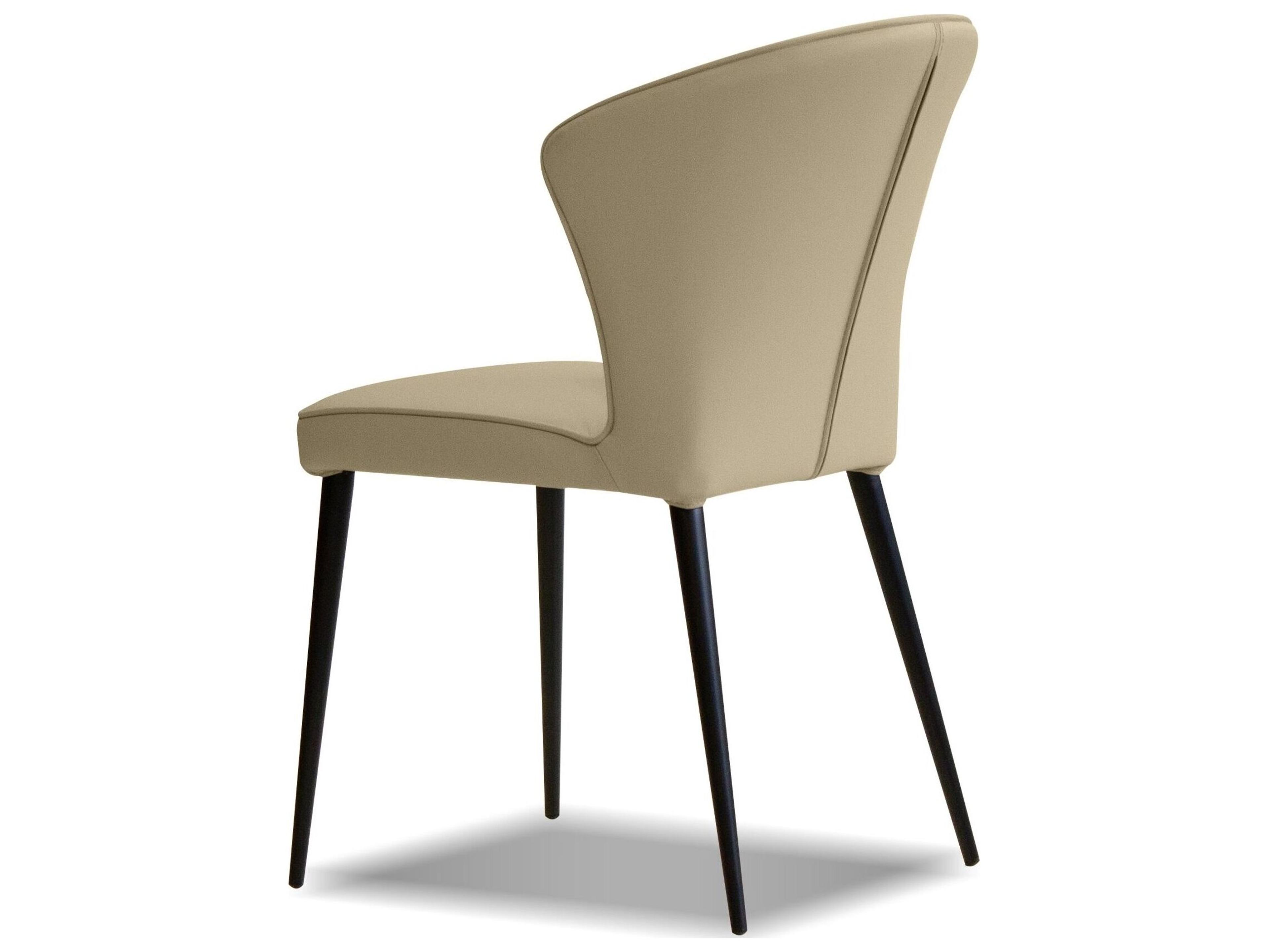 Mobital Ariel Beige Leather Armless Dining Chair