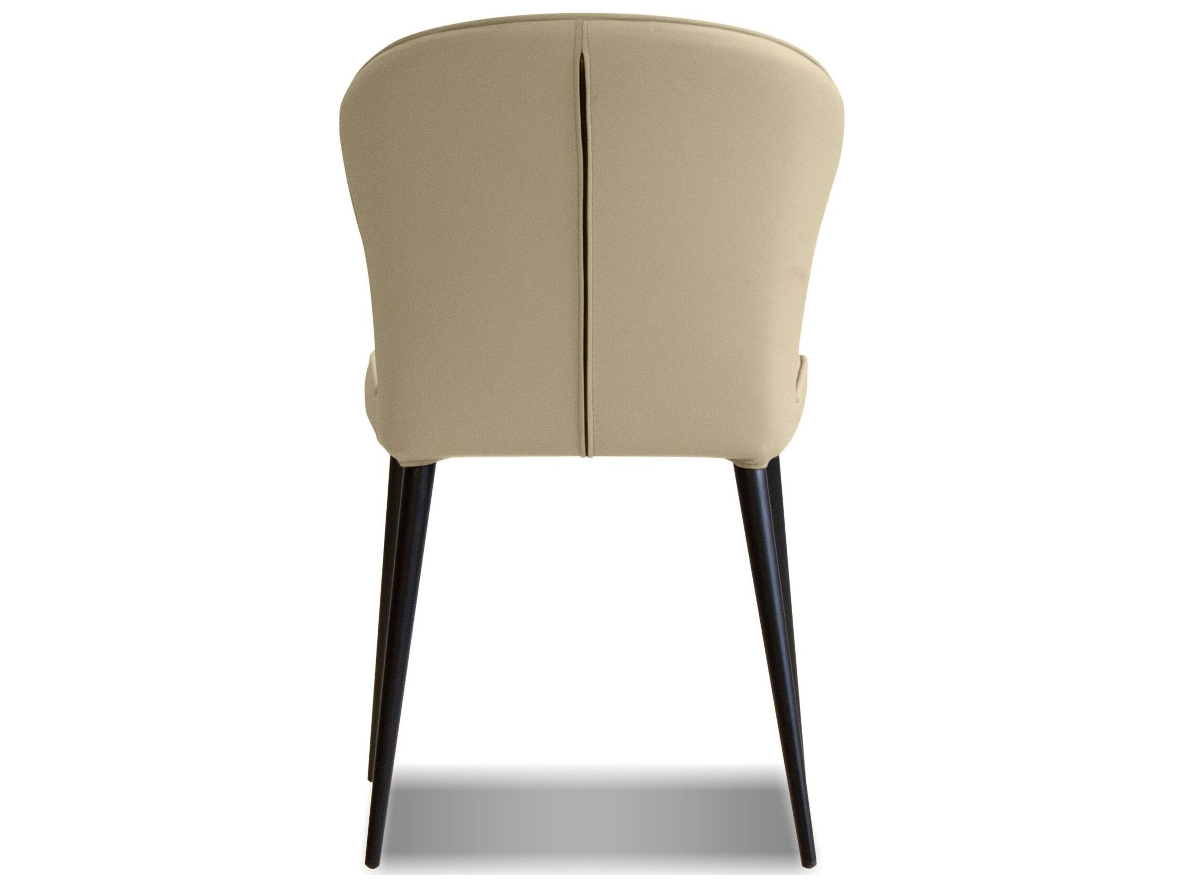 Mobital Ariel Beige Leather Armless Dining Chair