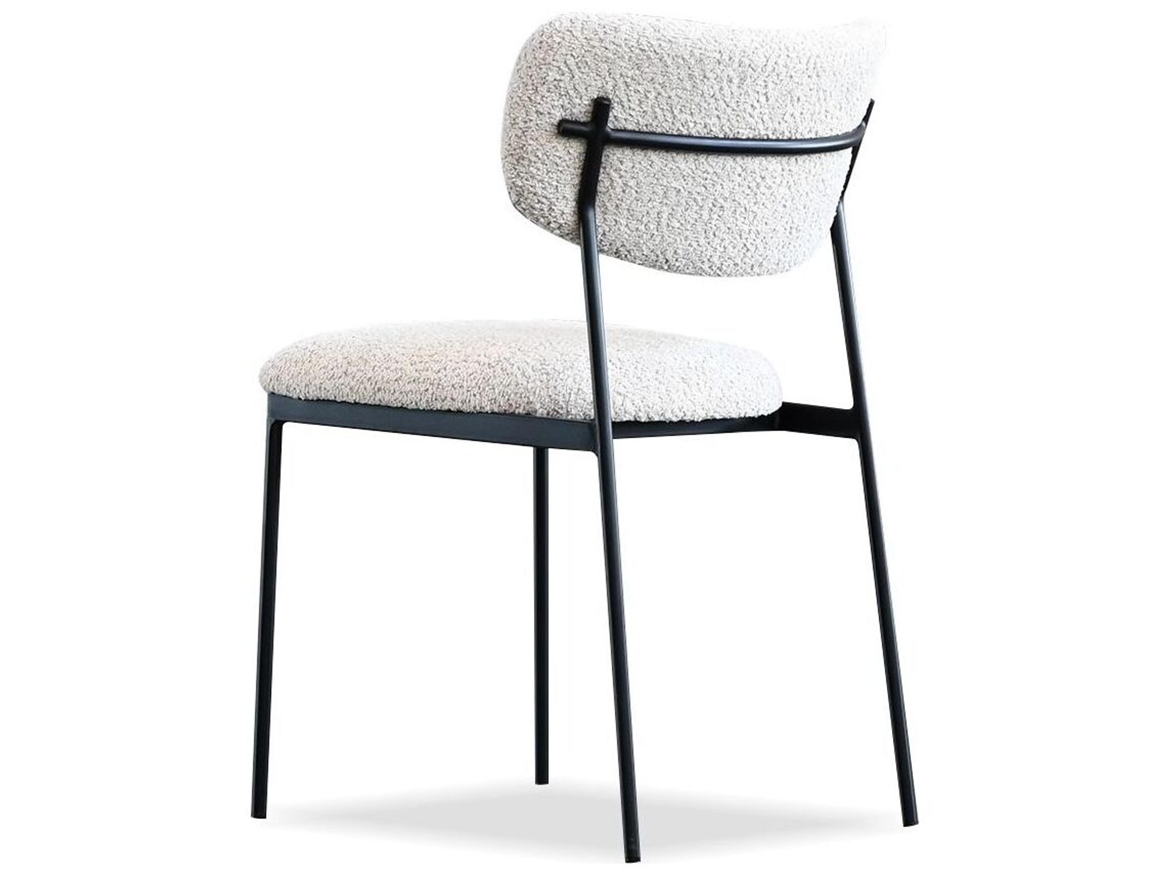 Mobital Clique Beige Upholstered Armless Dining Chair