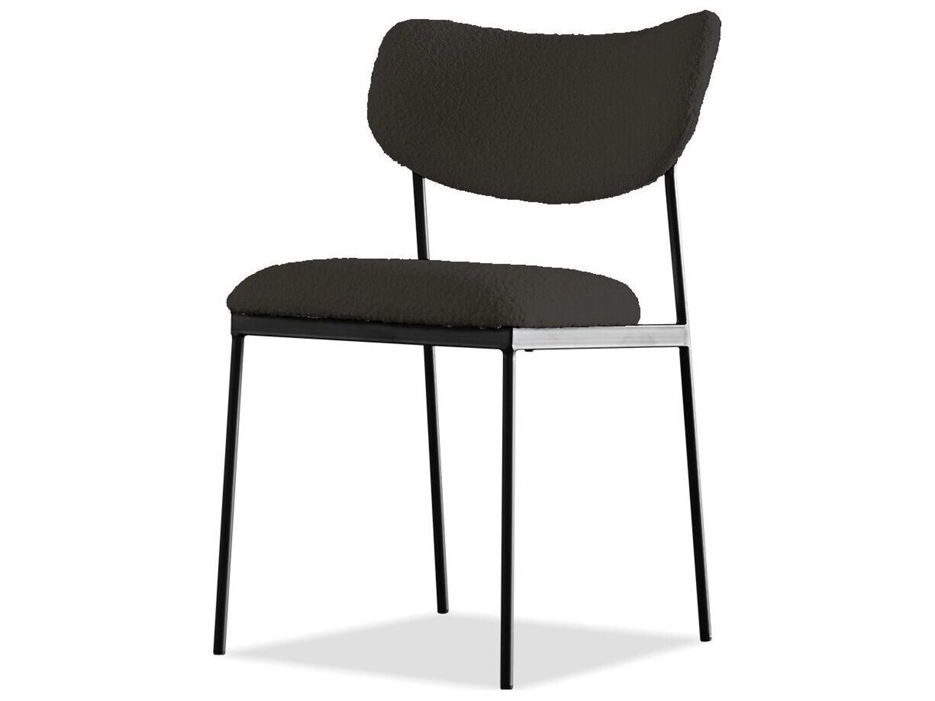 Clique Black Upholstered Armless Dining Chair