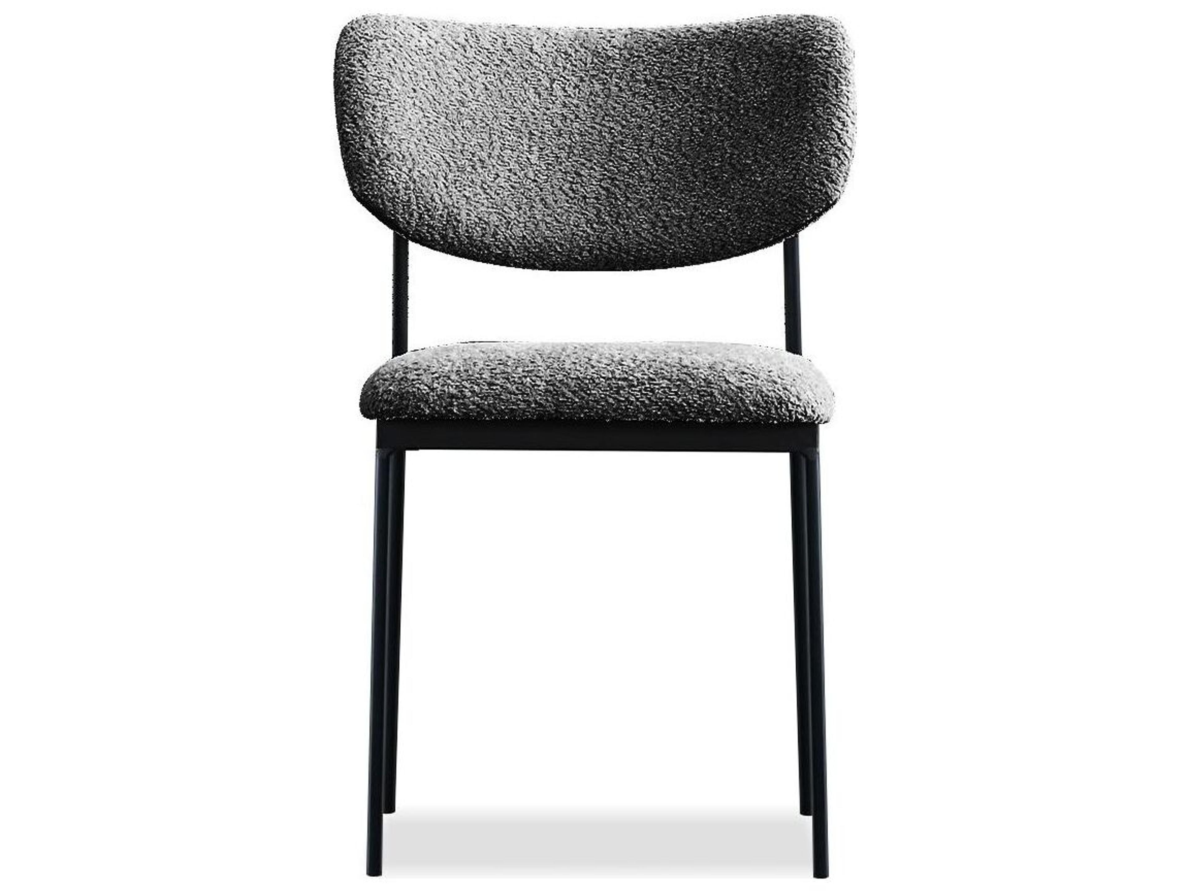 Mobital Clique Gray Upholstered Armless Dining Chair