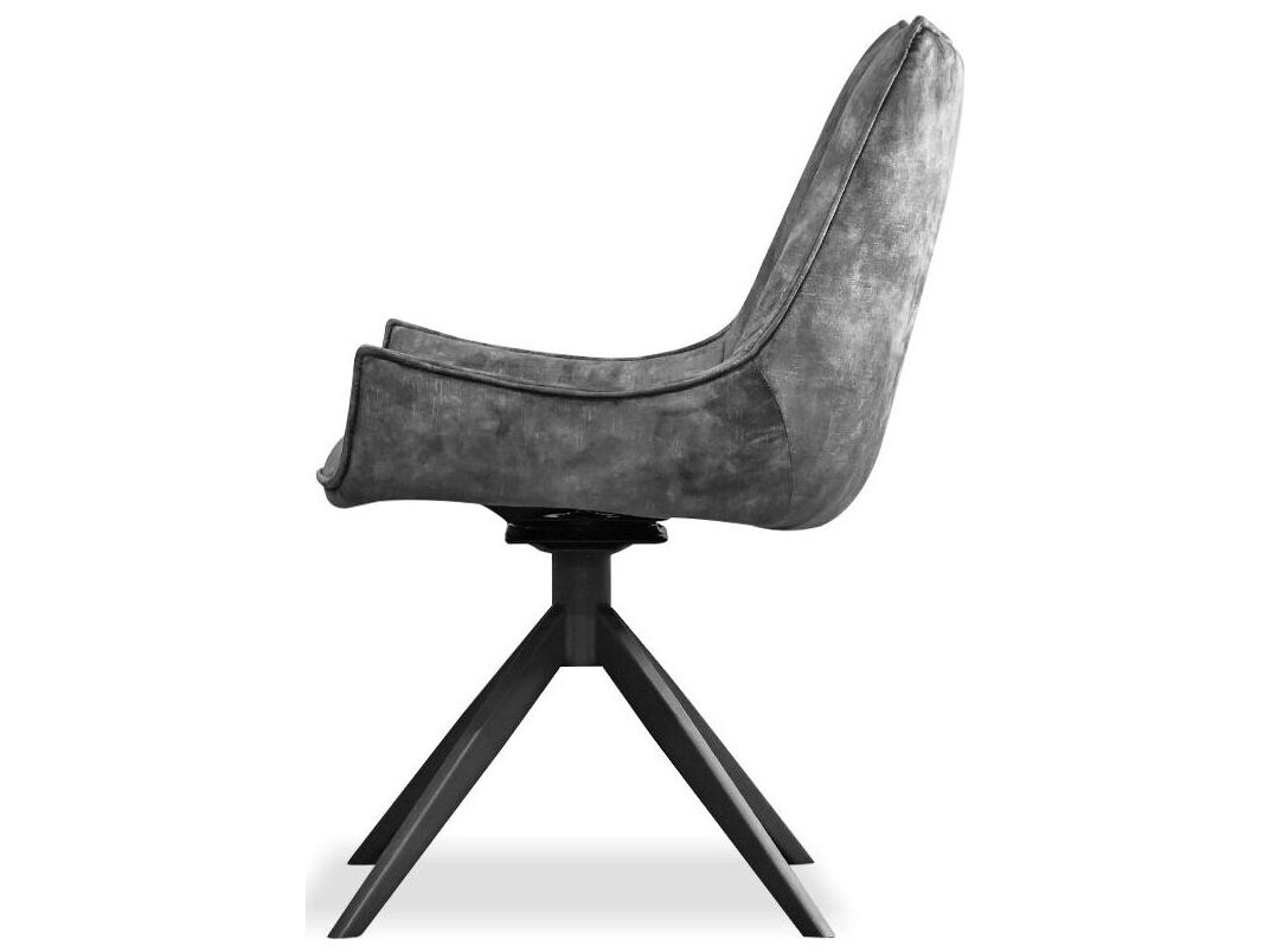 Mobital Giulia Gray Upholstered Armless Dining Chair Set of 2