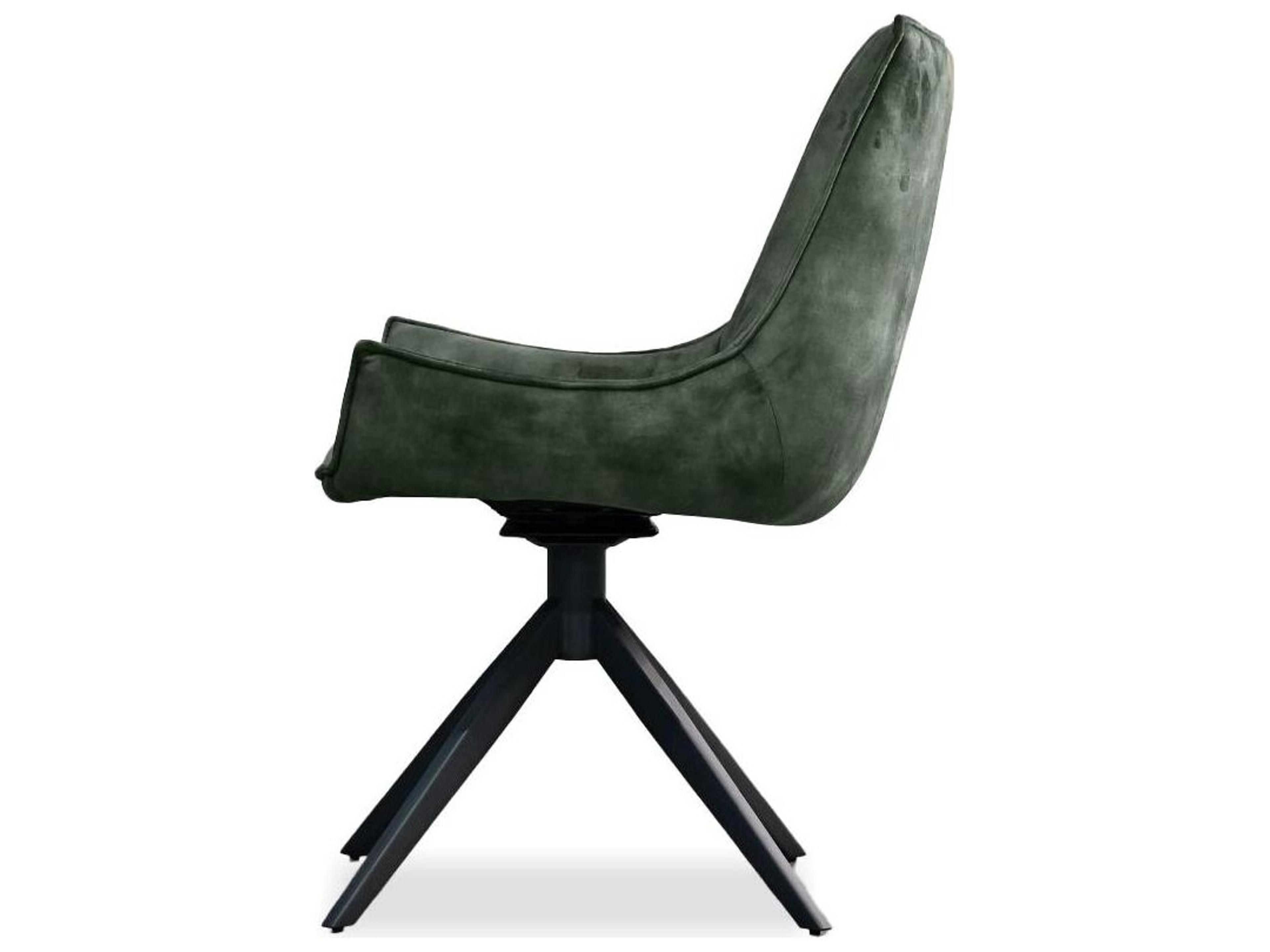 Mobital Giulia Black Upholstered Armless Dining Chair Set of 2