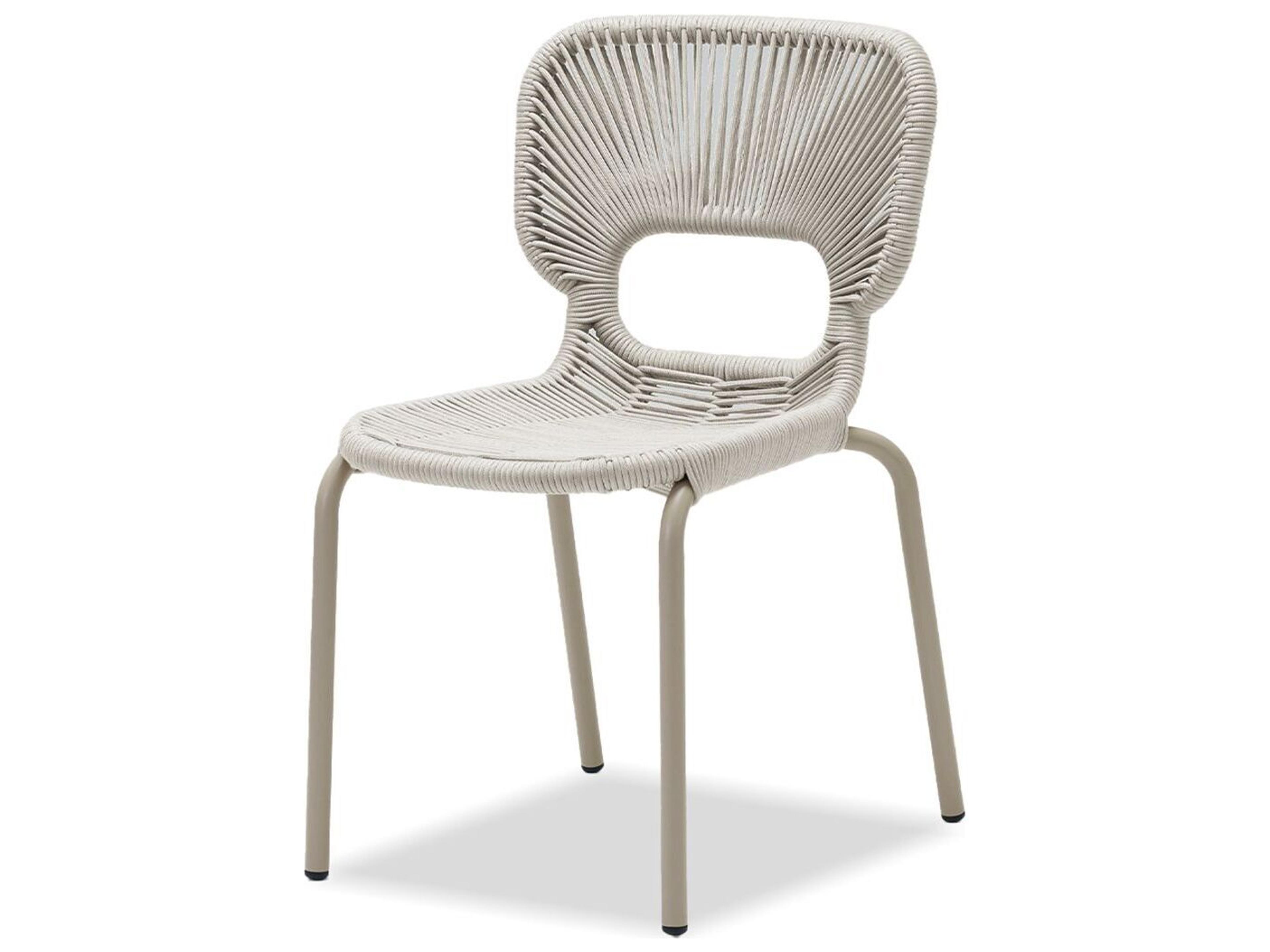 Ischia White Armless Dining Chair