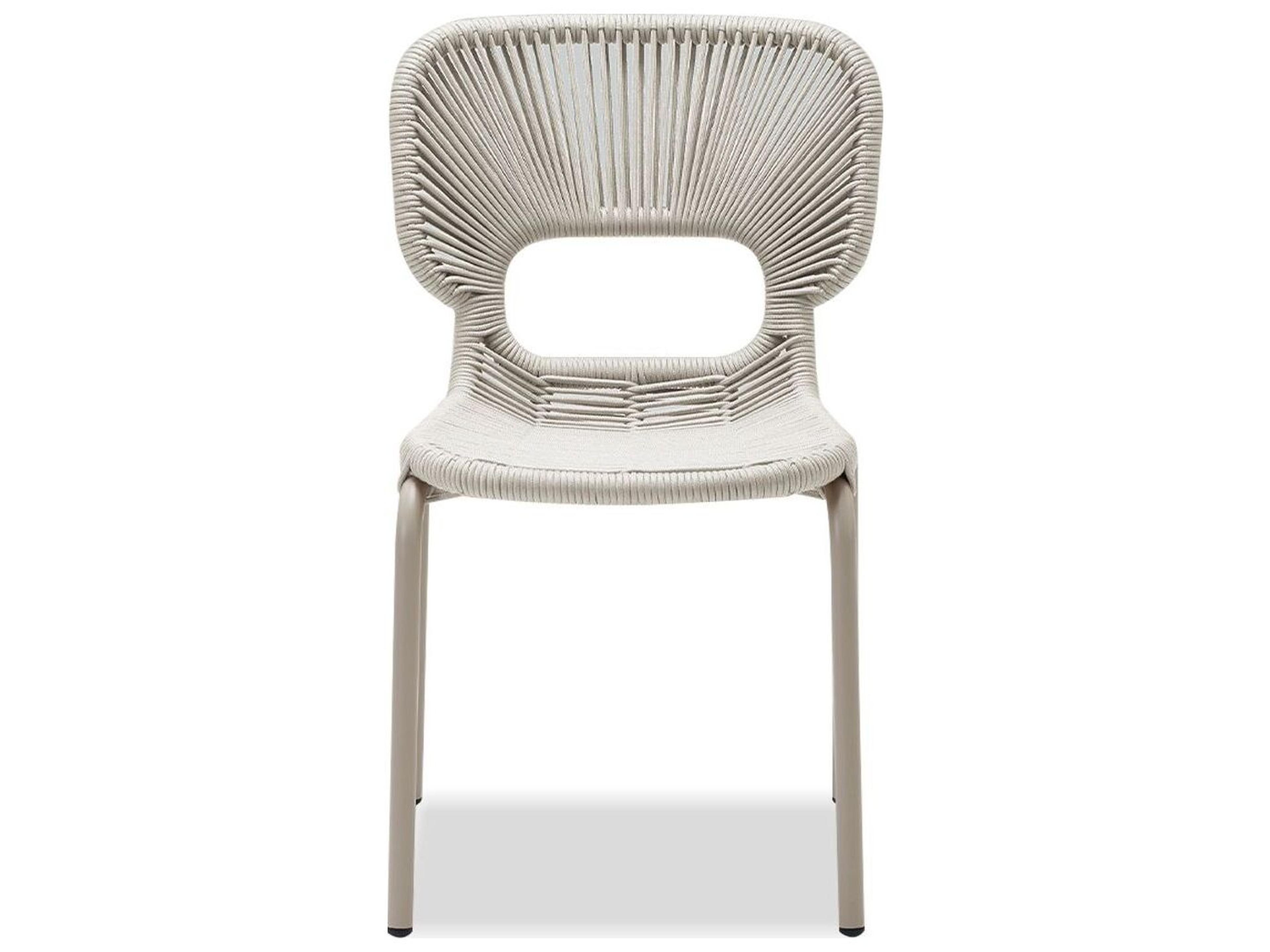 Mobital Ischia White Armless Dining Chair