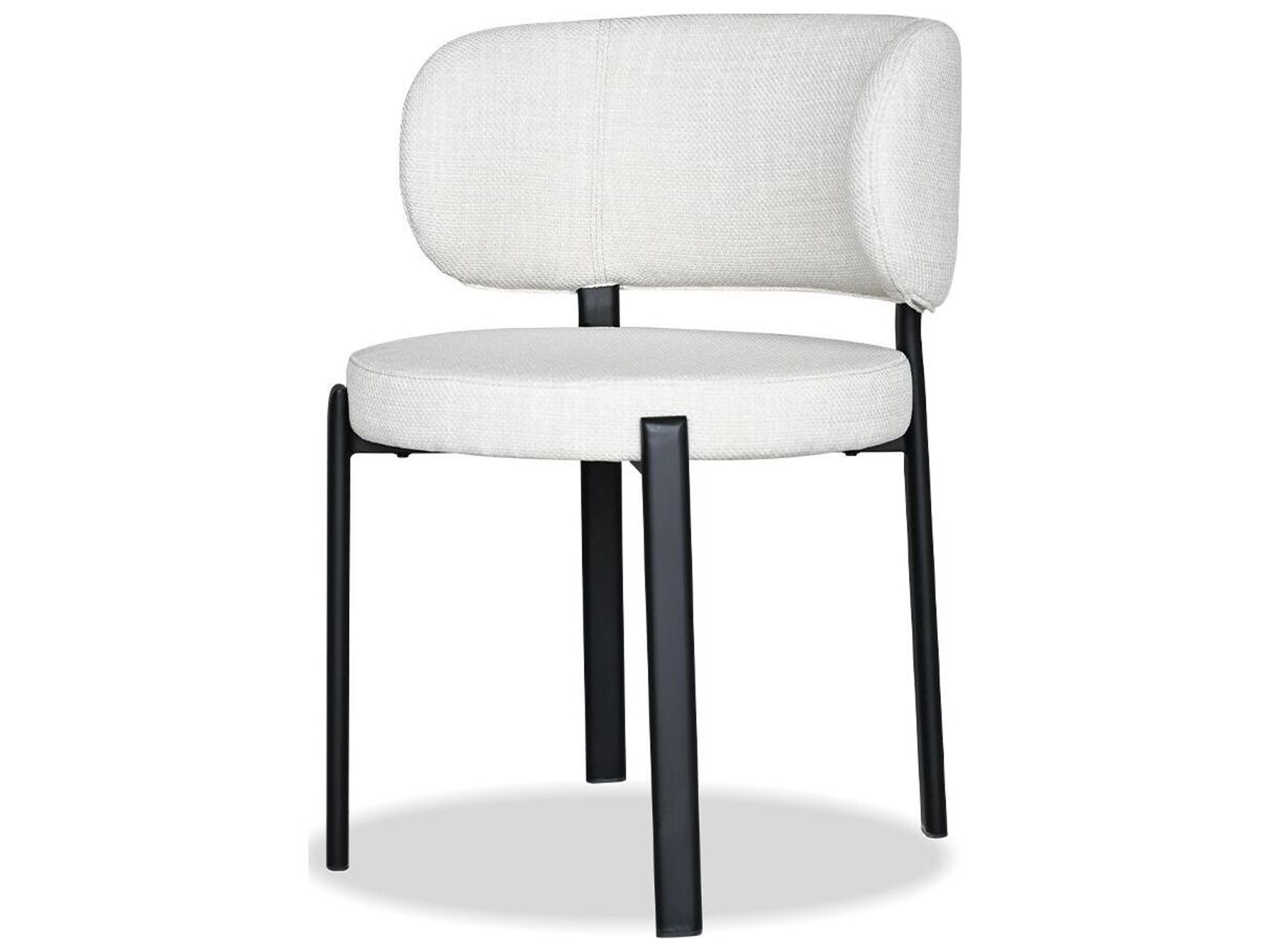 Lily Dining Chair in Alabaster Hopsack Fabric