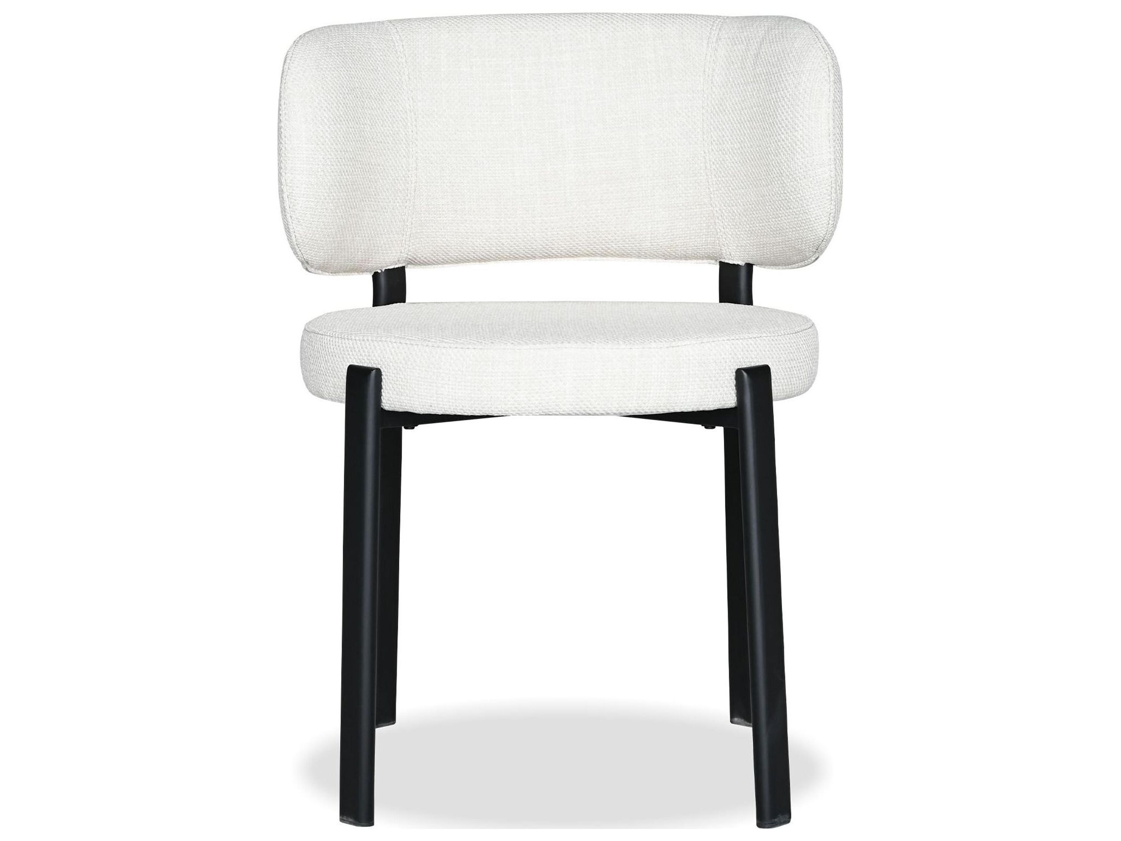 Mobital Lily Black Upholstered Armless Dining Chair