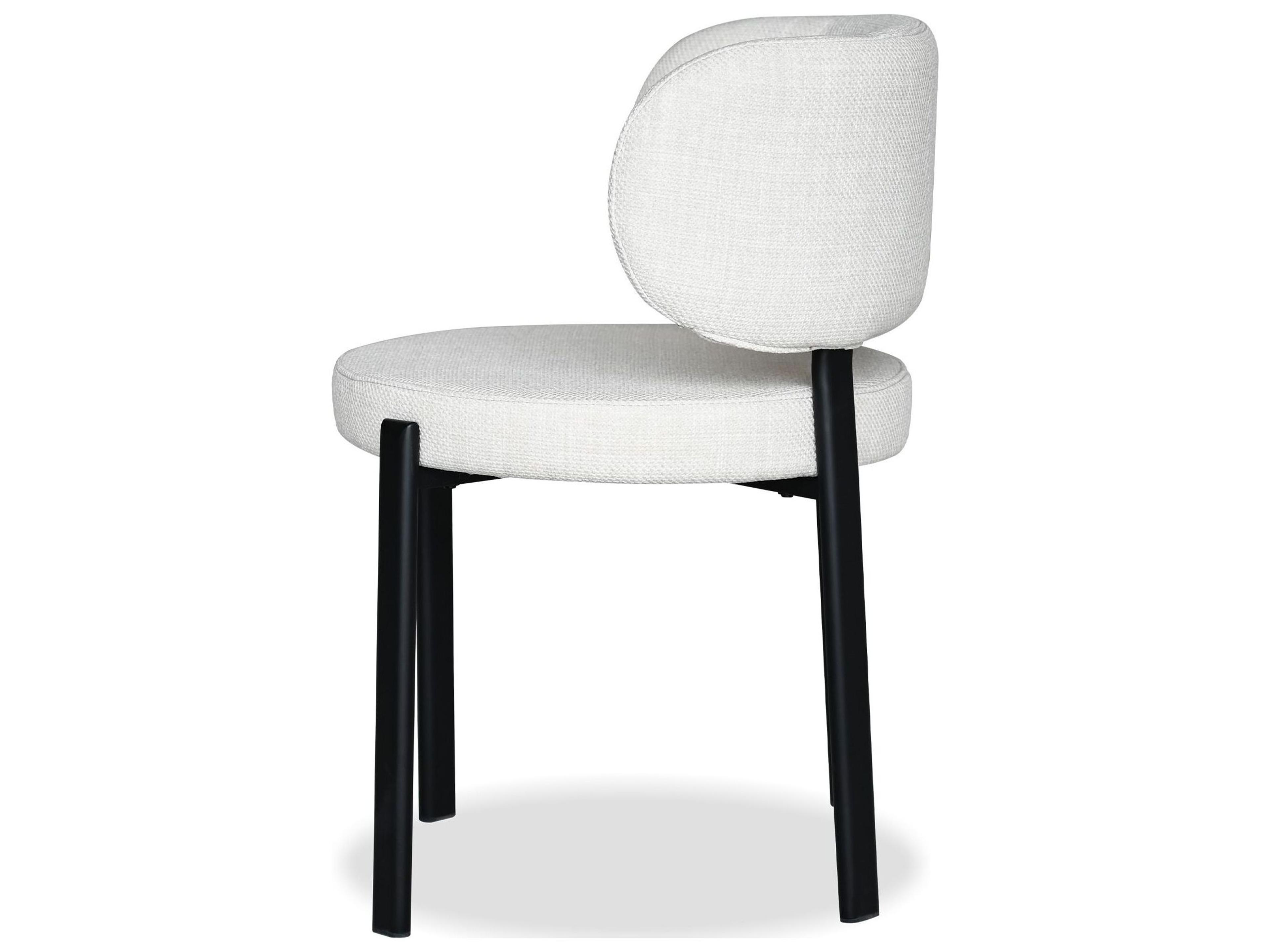 Mobital Lily Black Upholstered Armless Dining Chair